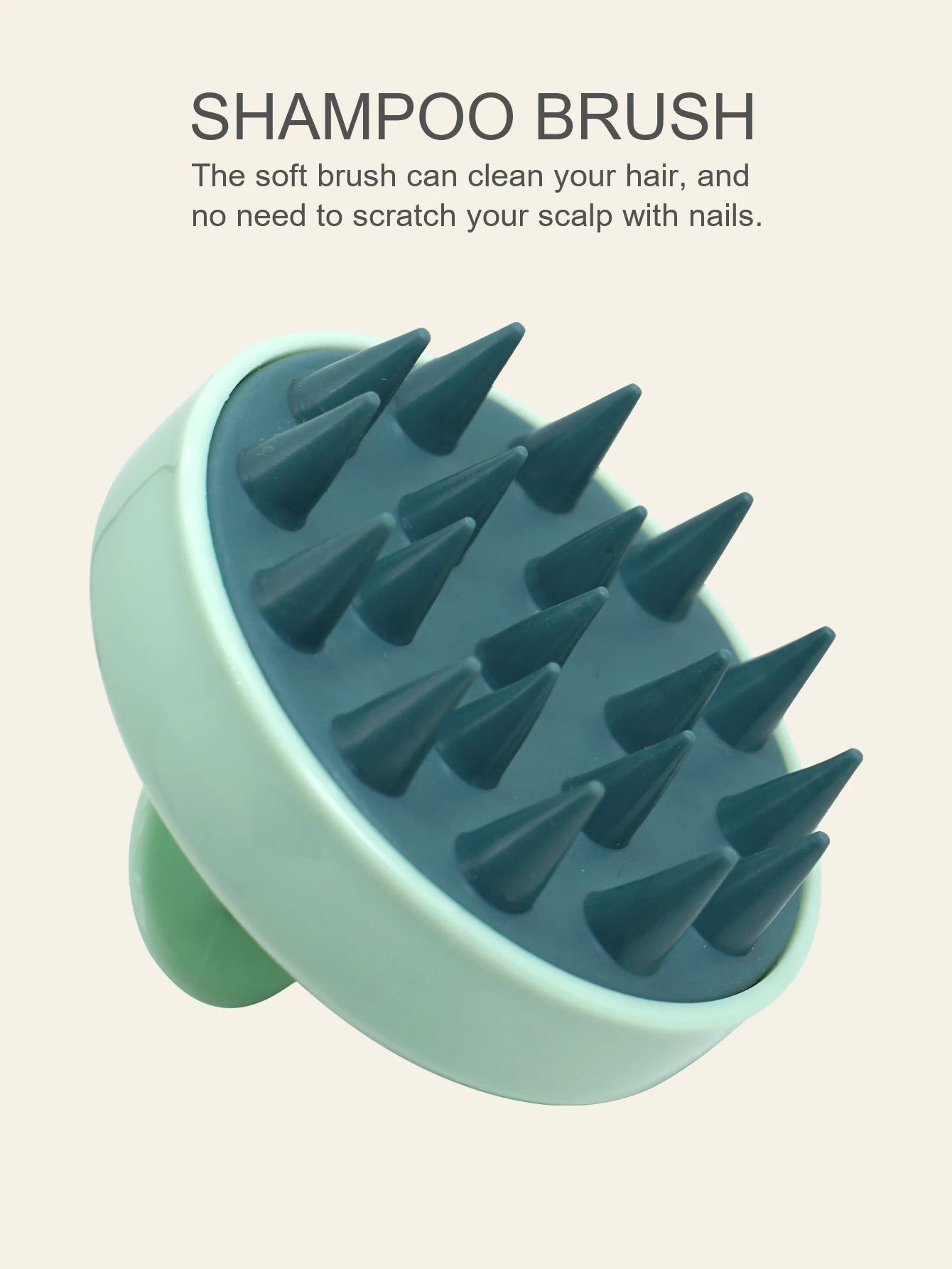 Silicone Scalp Massager Shampoo Brush With Ergonomic Handle For Deep Clean Exfoliation And Relaxing 3