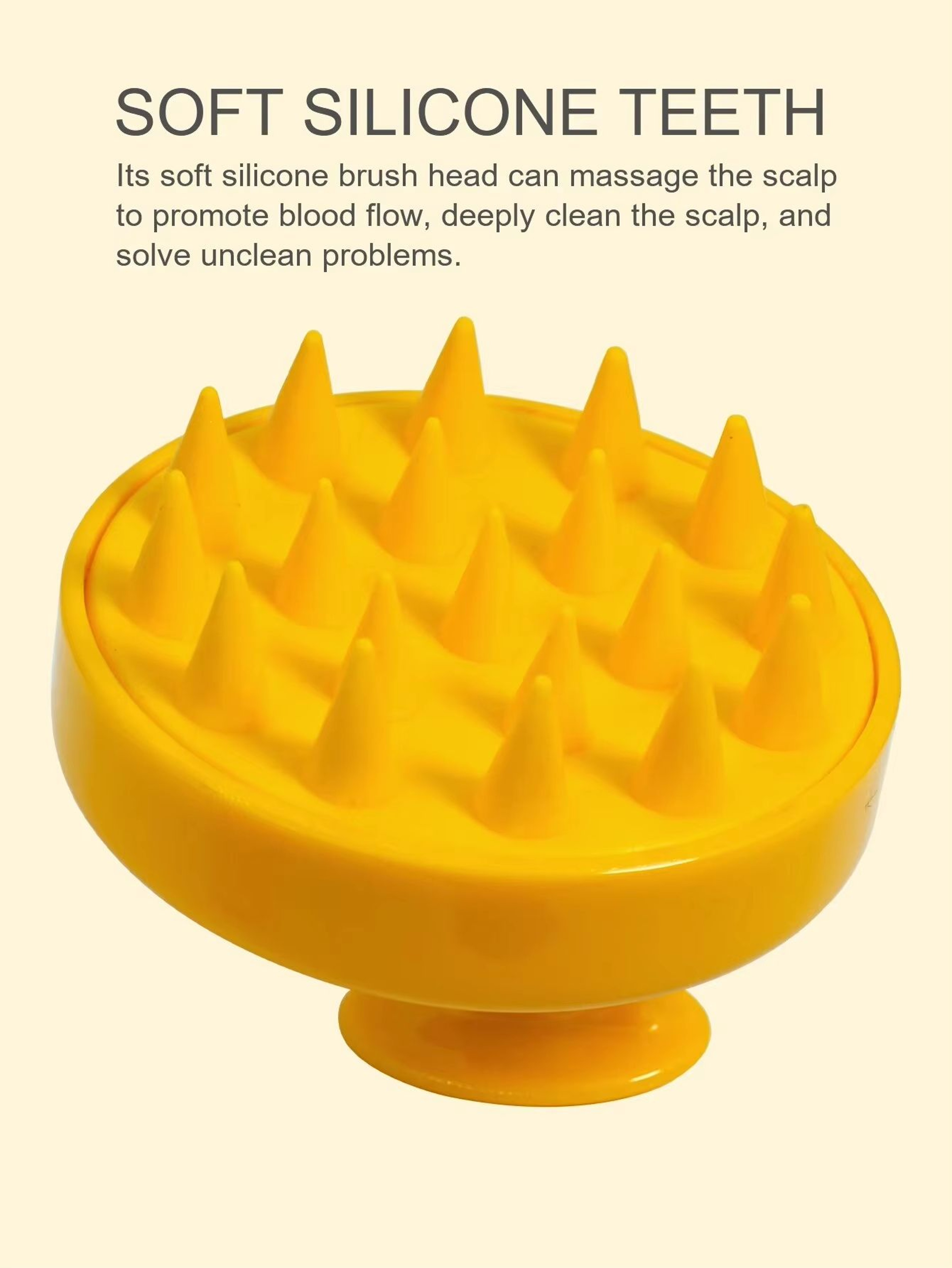 Silicone Scalp Massager Shampoo Brush With Ergonomic Handle For Deep Clean Exfoliation And Relaxing 6