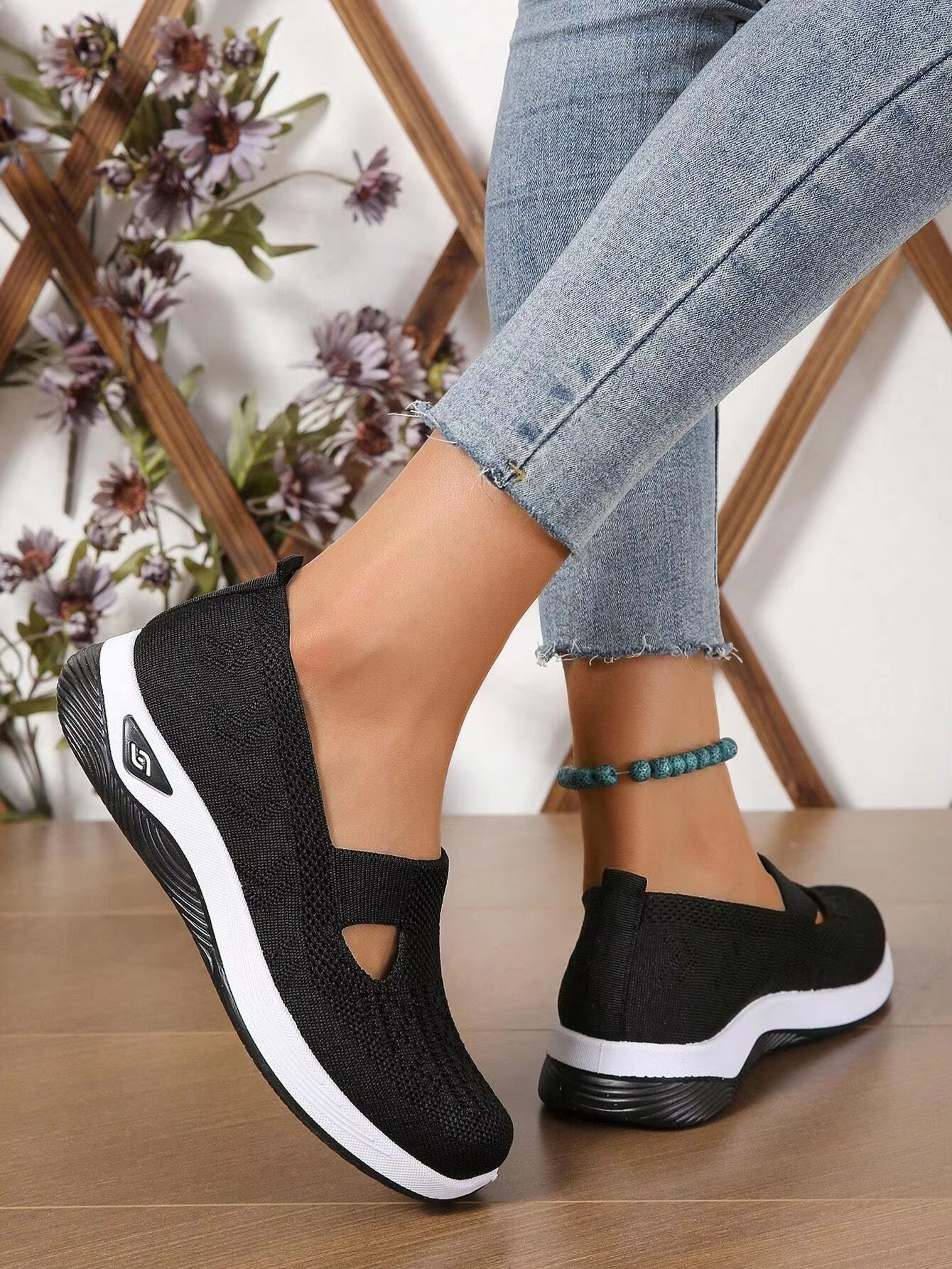 Womens Solid Color Breathable LowTop Summer Casual Sneakers 5