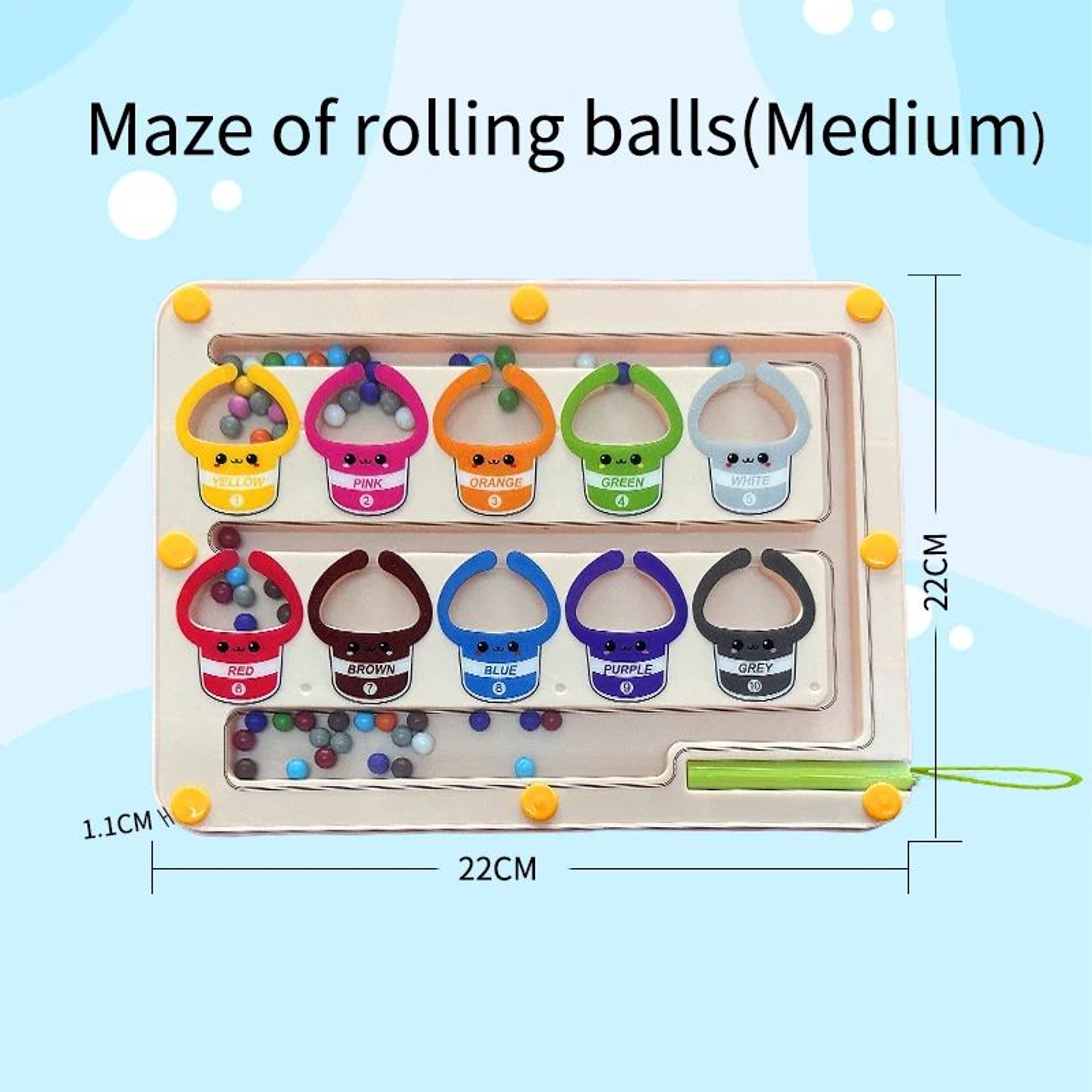 Childrens Magnetic Maze Walking Ball Early Learning Logic Puzzle Toy 4