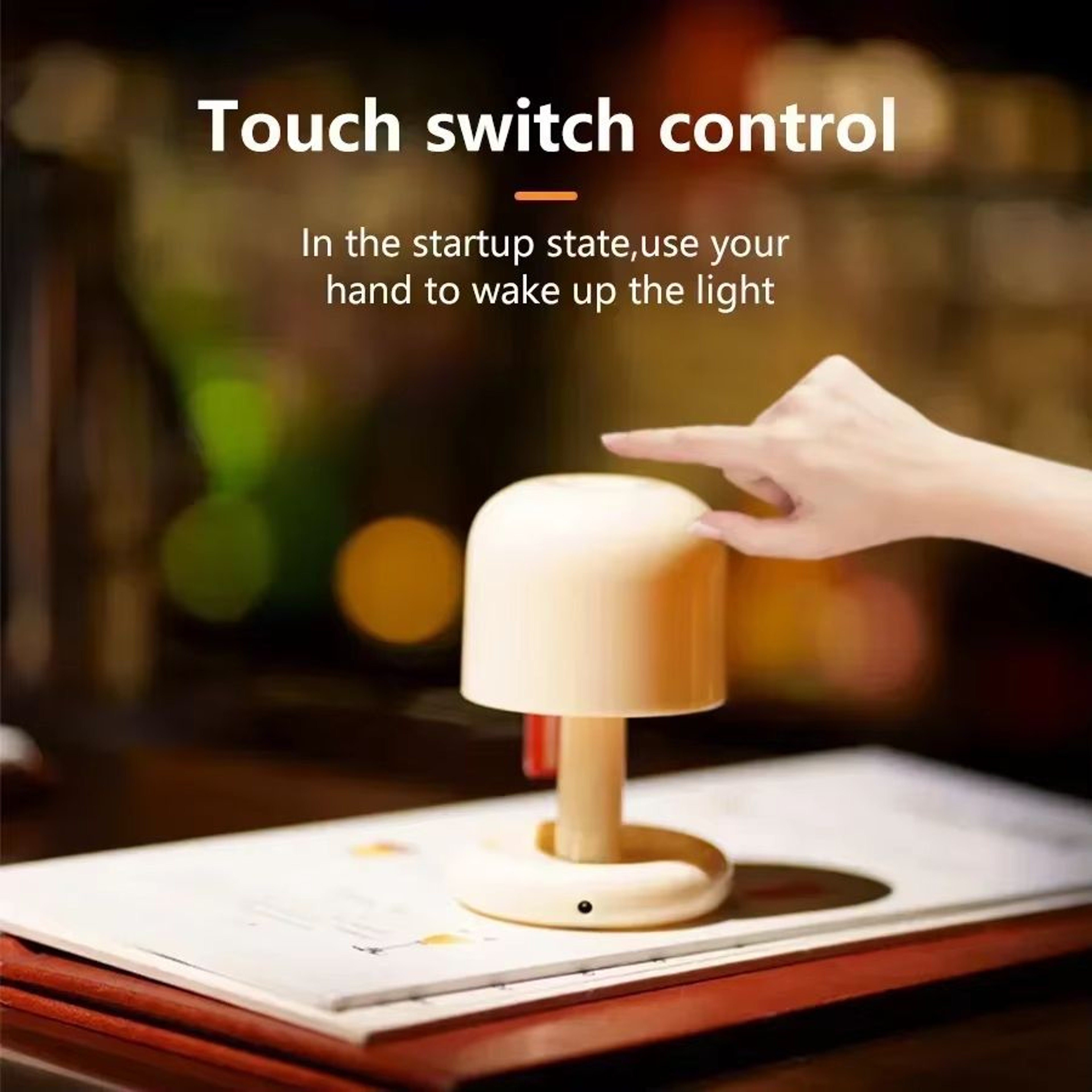 Mini Sunset Mushroom LED Night Lamp USB Rechargeable Ambient Light 5