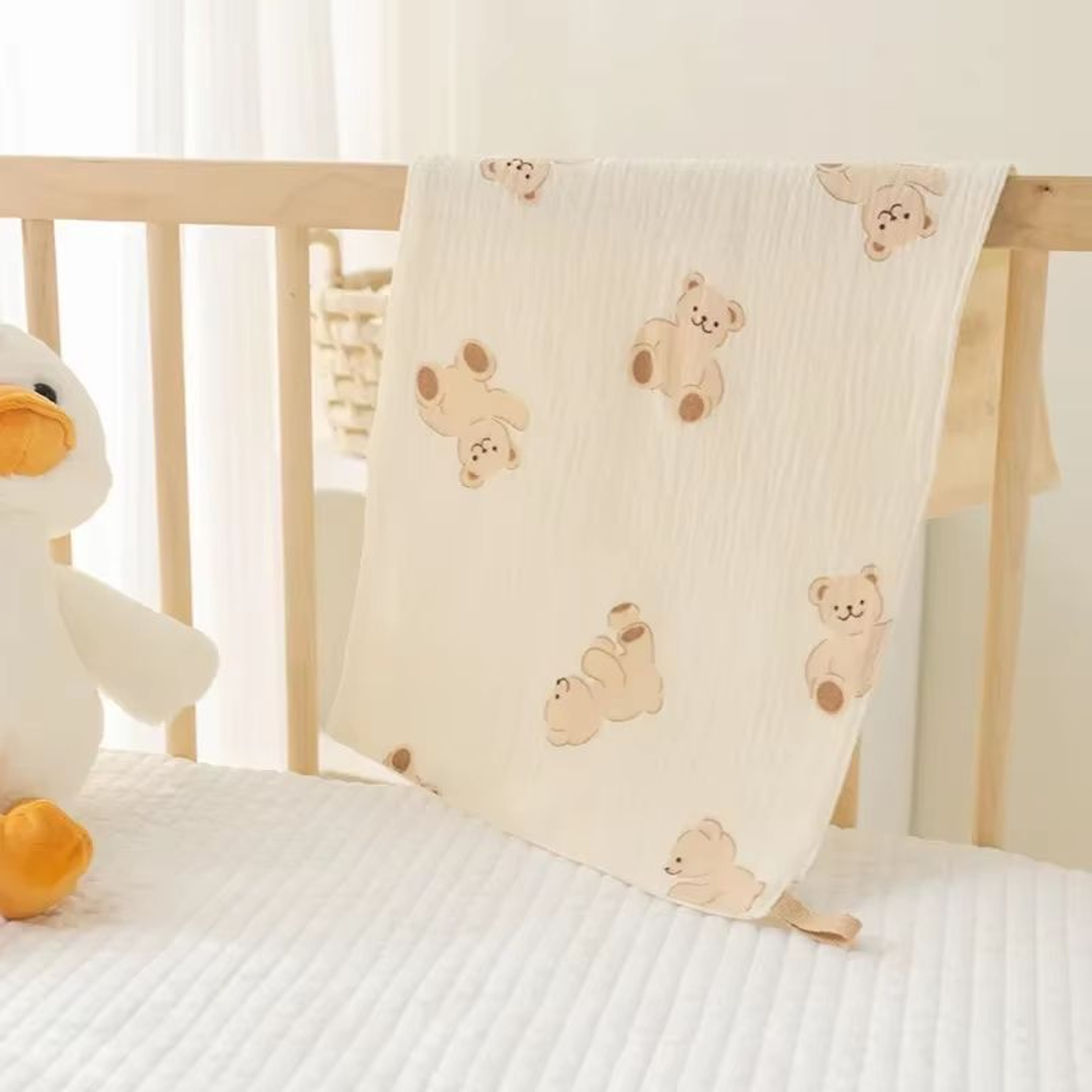 PureSoft 4Layer Cotton Muslin Baby Face Towels And Long Burp Cloths 8