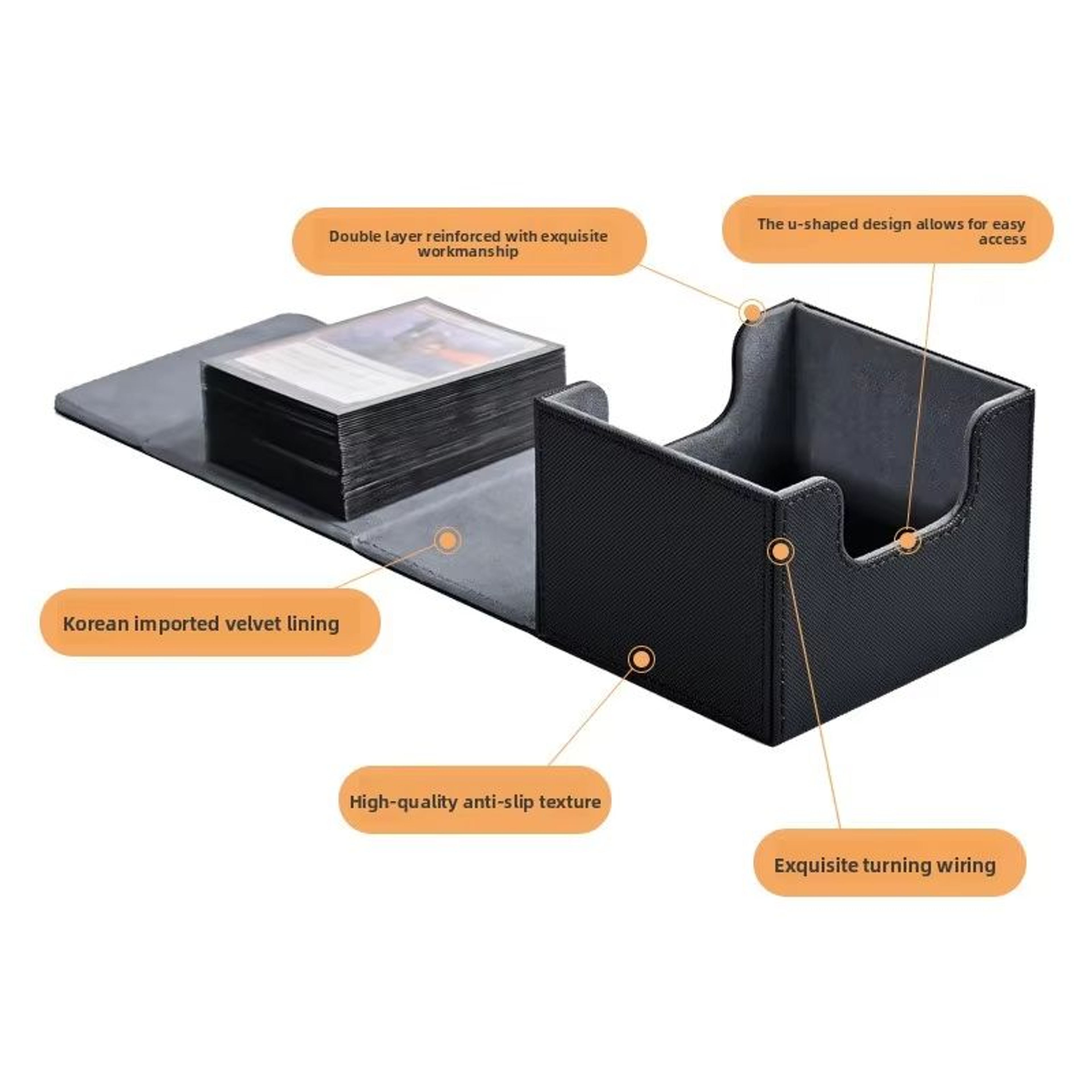 MagnaGuard PU Leather Trading Card Deck Box  Fits 100 Sleeved Cards 4