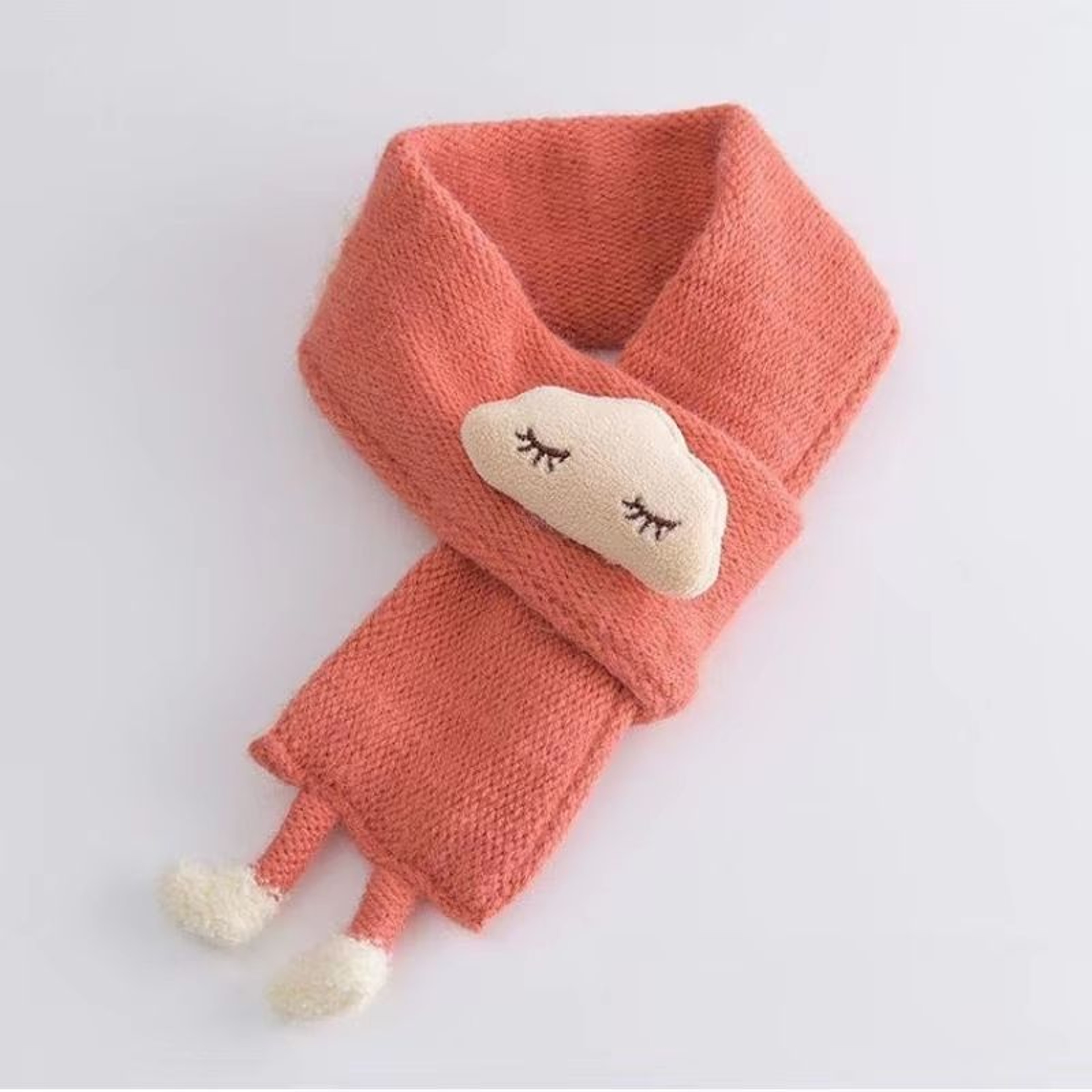FluffCloud 3D Knitted Baby Scarf  Warm Winter Neck Cover For Kids 4