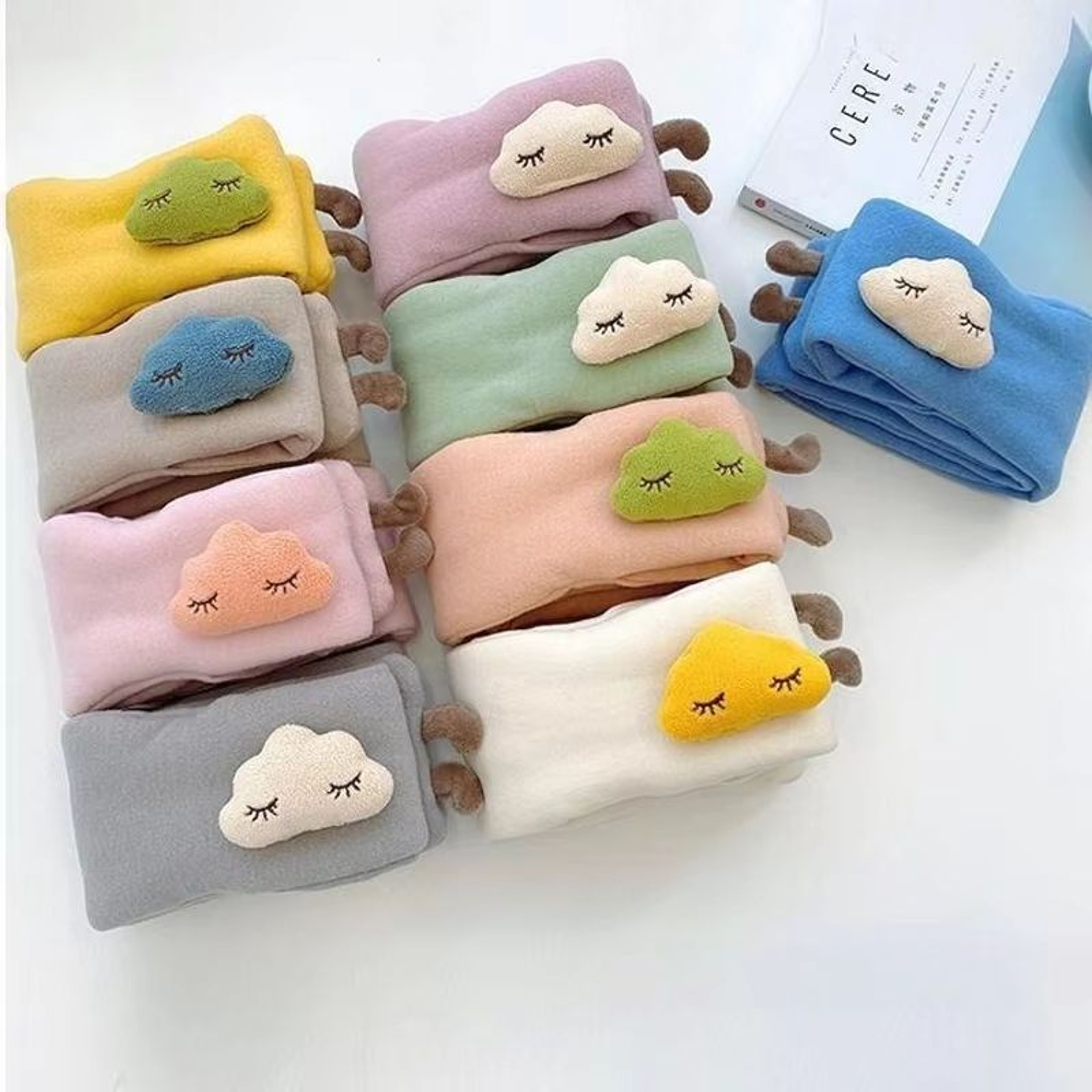 FluffCloud 3D Knitted Baby Scarf  Warm Winter Neck Cover For Kids 5