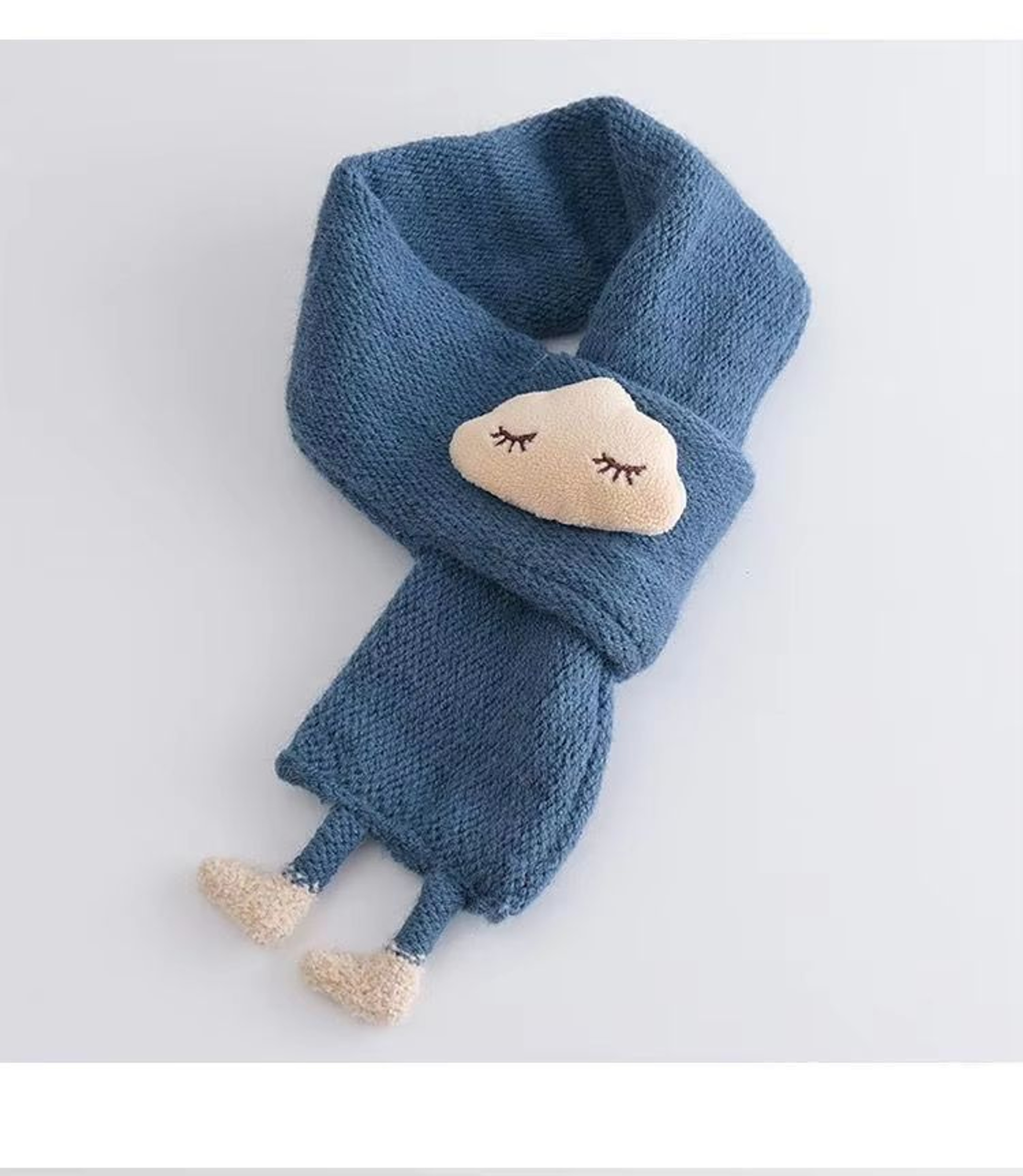 FluffCloud 3D Knitted Baby Scarf  Warm Winter Neck Cover For Kids 9