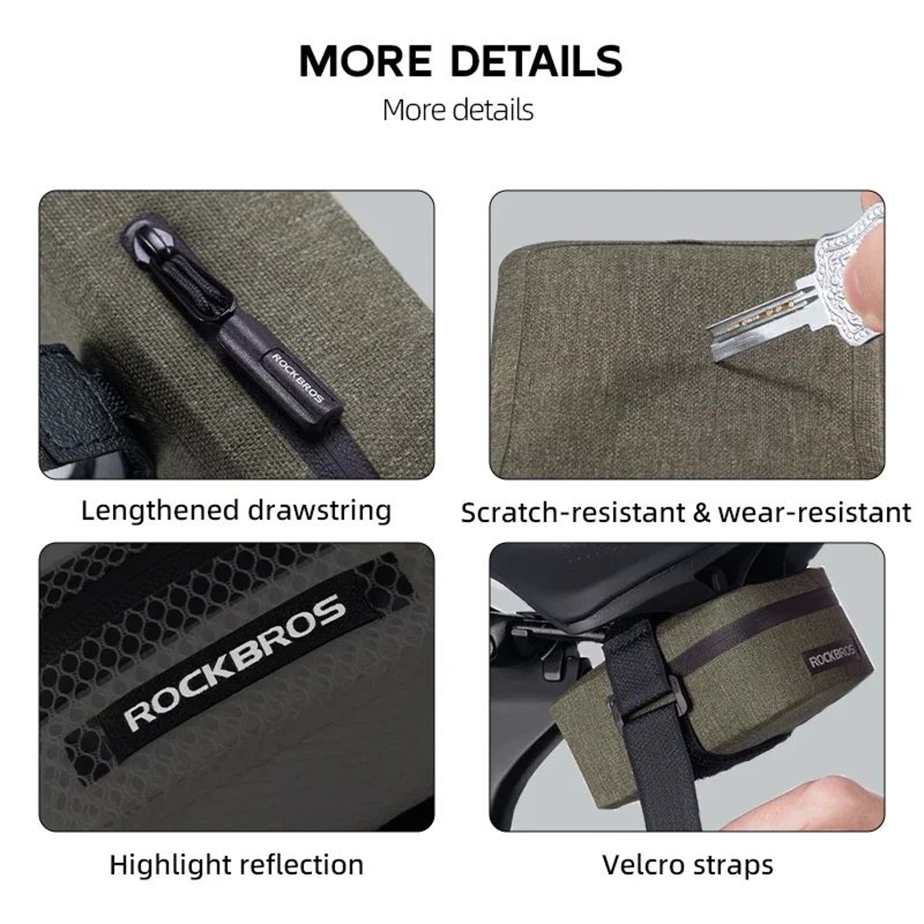 ROCKBROS 04L Waterproof Bike Saddle Bag Lightweight MTB And Road Tail Pouch 4