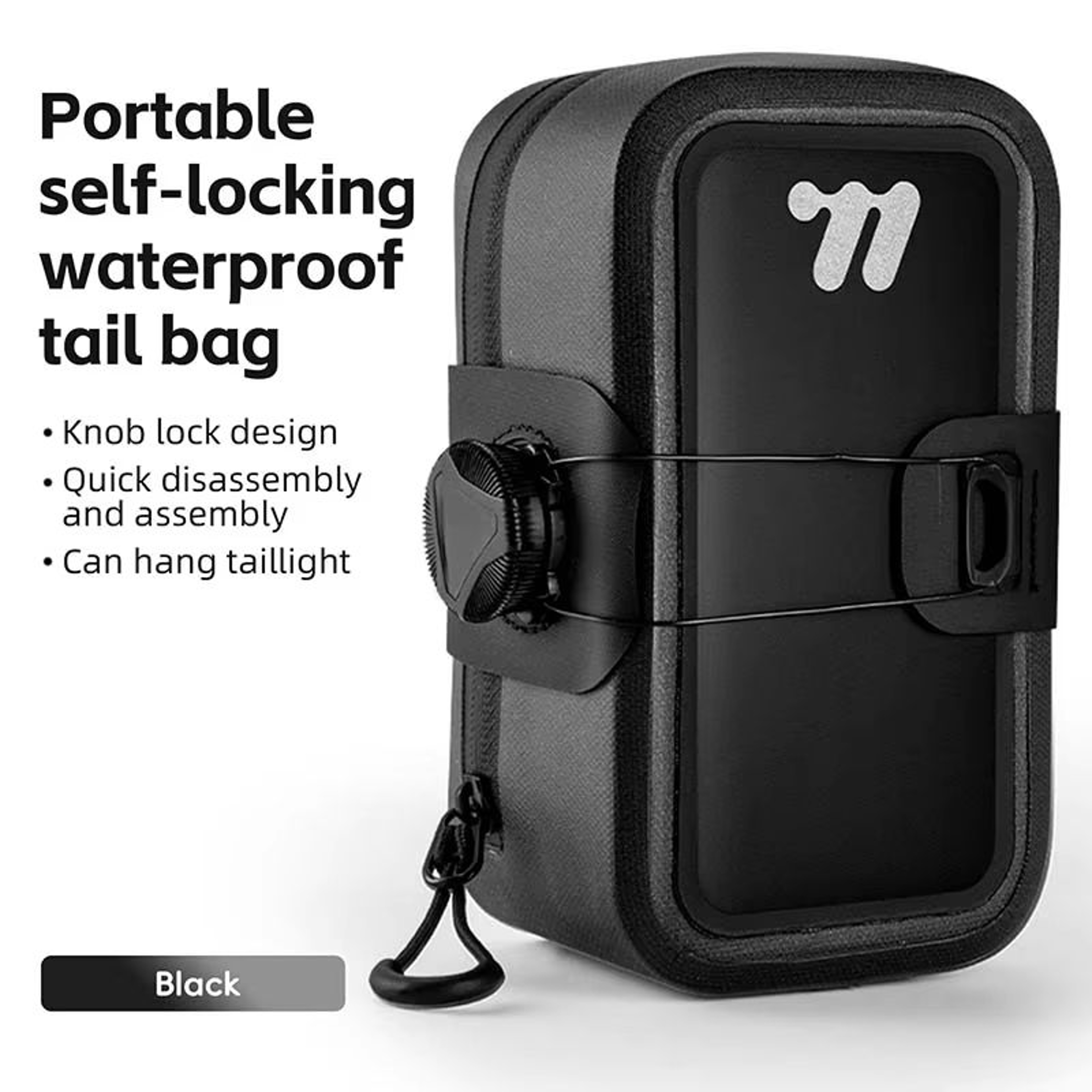 WEST BIKING 05L Waterproof Bike Saddle Bag Seamless TPU Under Seat Mini Tail Pouch 7