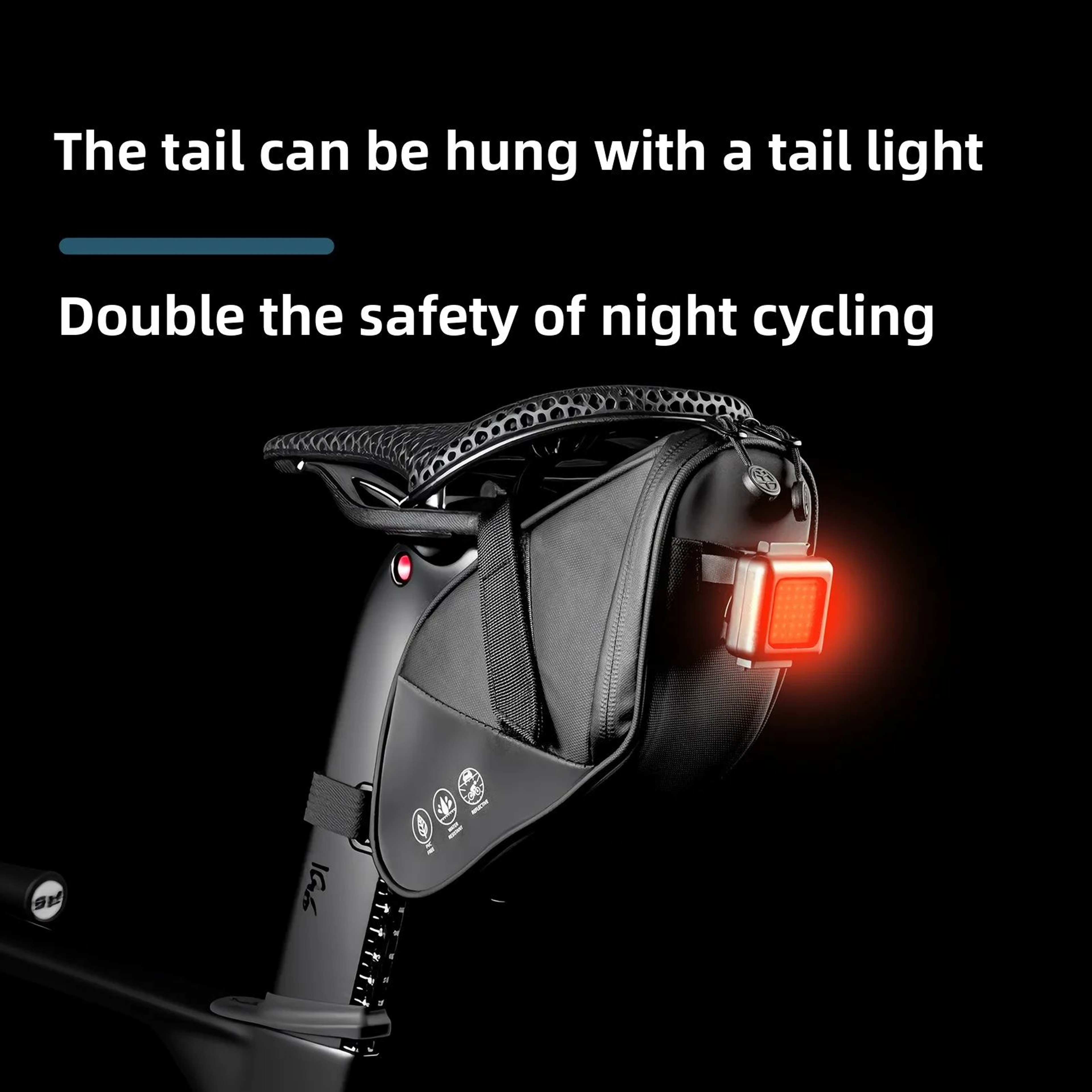 OFFBONDAGE Large Capacity Waterproof Bike Saddle Bag Shockproof Rear Tail Pack For MTB And Road Bik 2