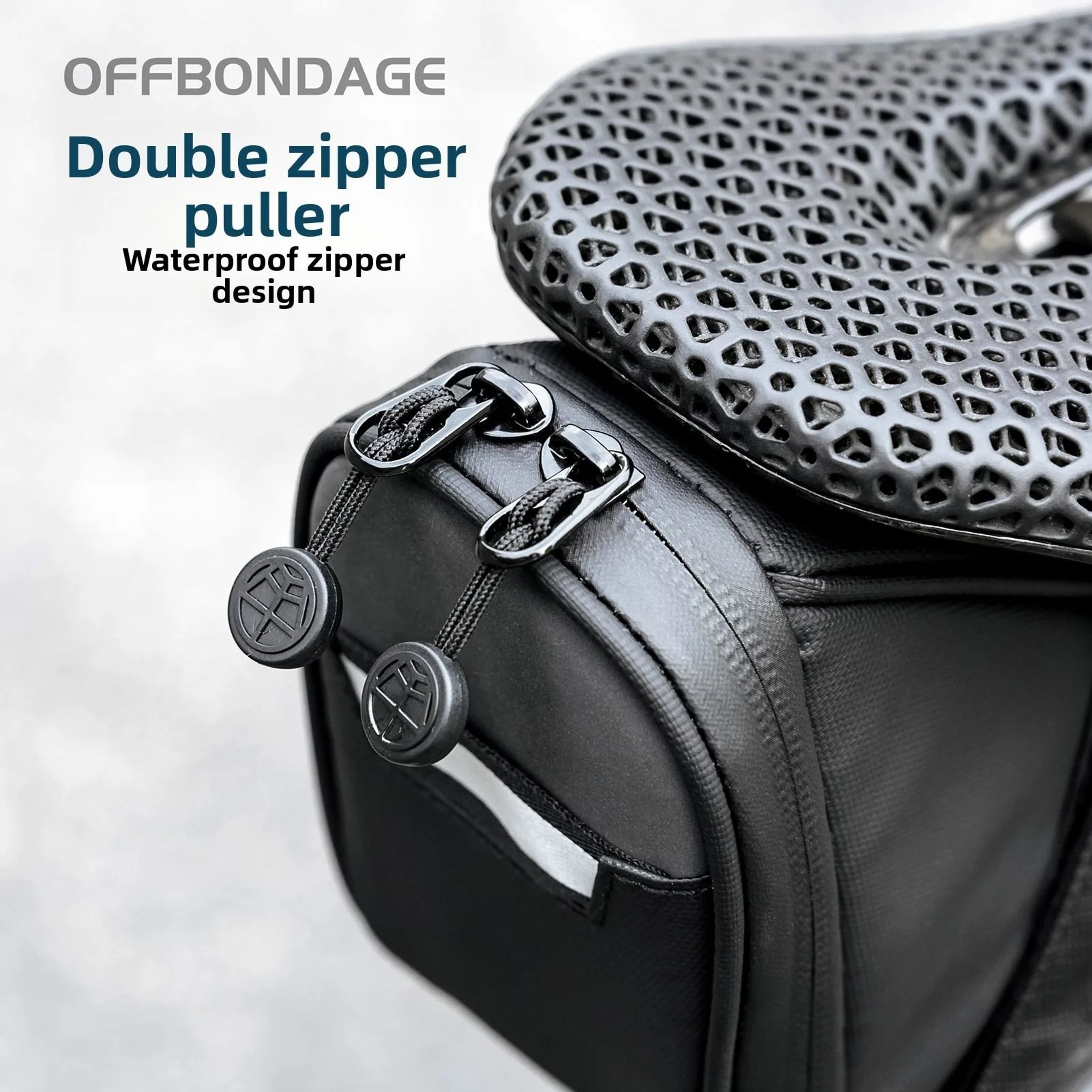 OFFBONDAGE Large Capacity Waterproof Bike Saddle Bag Shockproof Rear Tail Pack For MTB And Road Bik 4