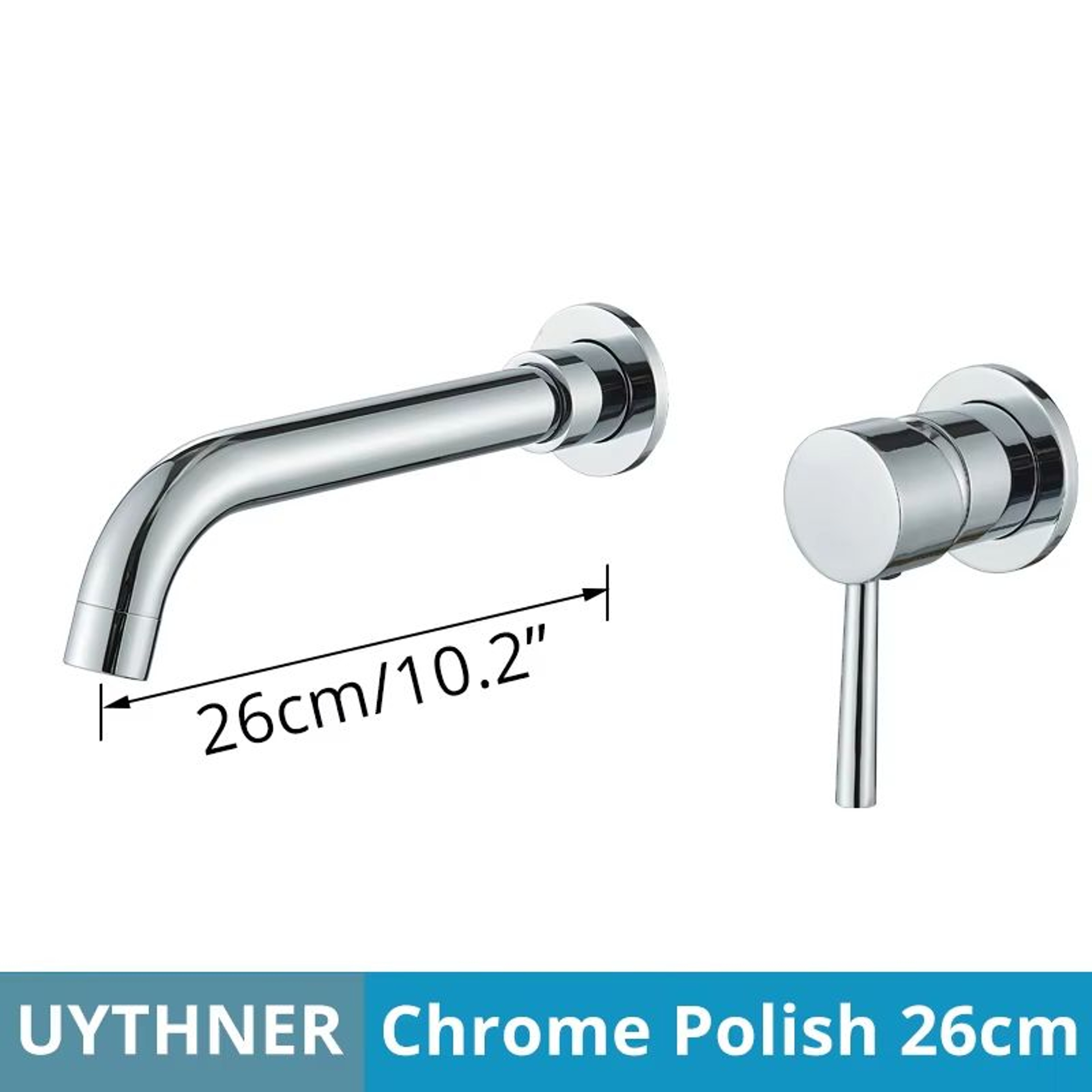 Brushed Gold  Black Concealed Wall Mounted Basin Faucet Mixer 17