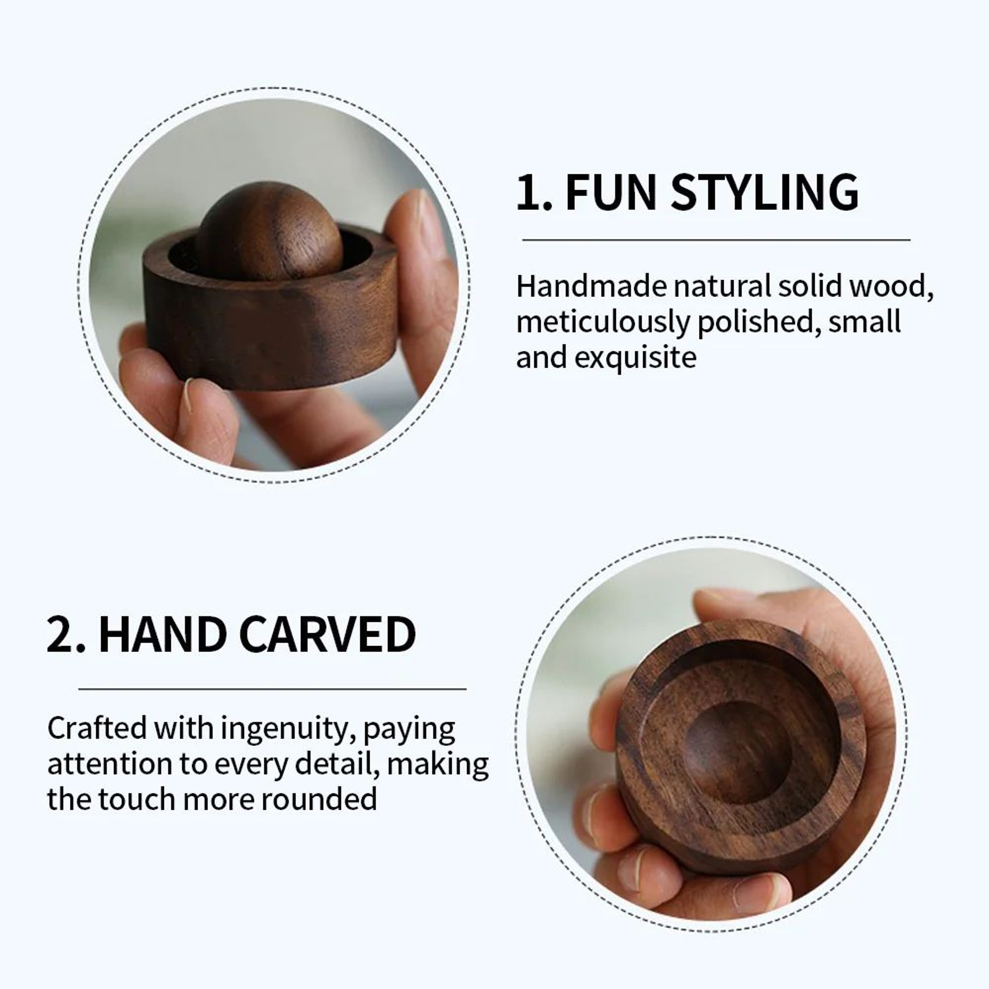 Natural Solid Wood Aromatherapy Diffuser Sphere 3