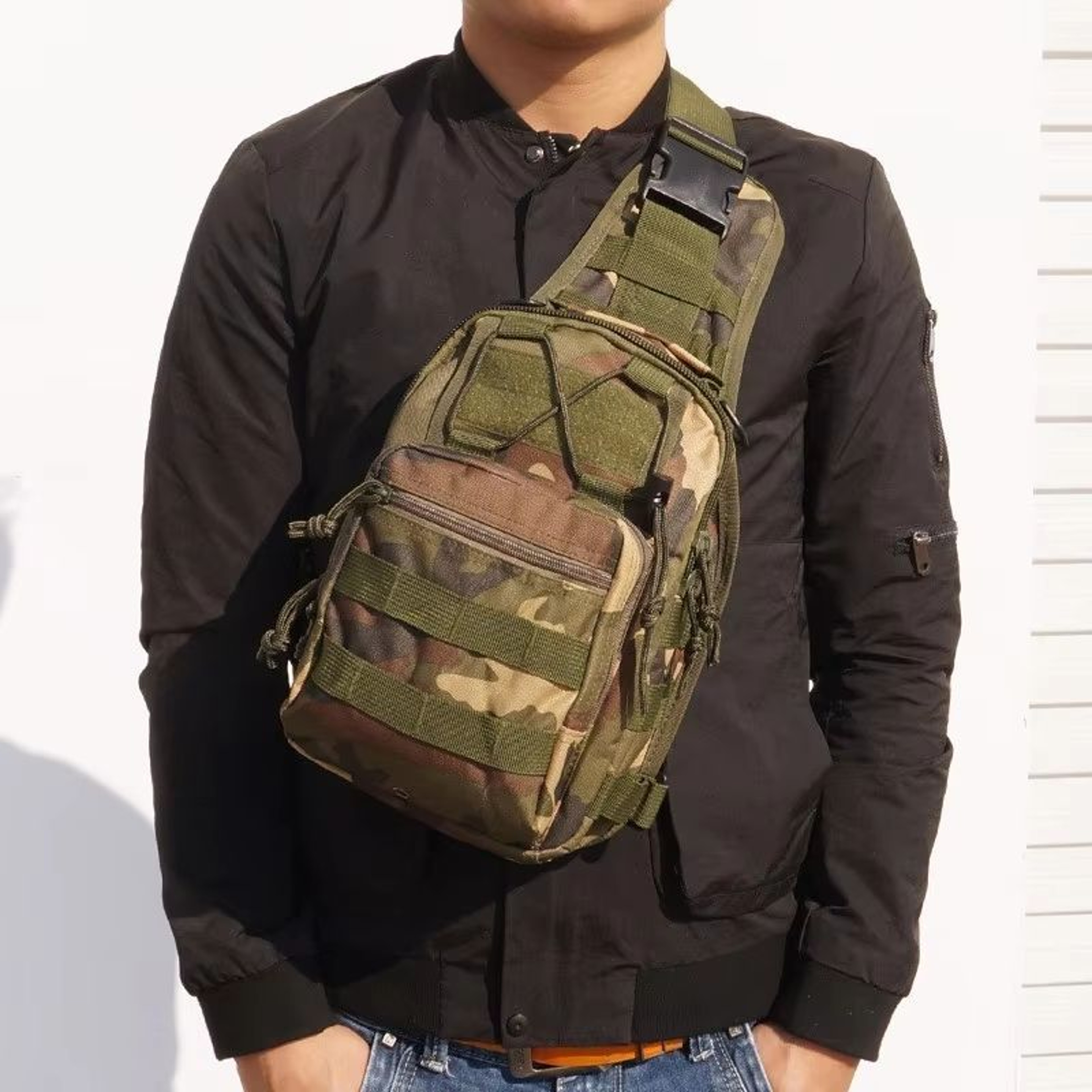 Tactical Chest Bag For Men Waterproof EDC Shoulder Sling Pack For Outdoor Hiking And Hunting 14