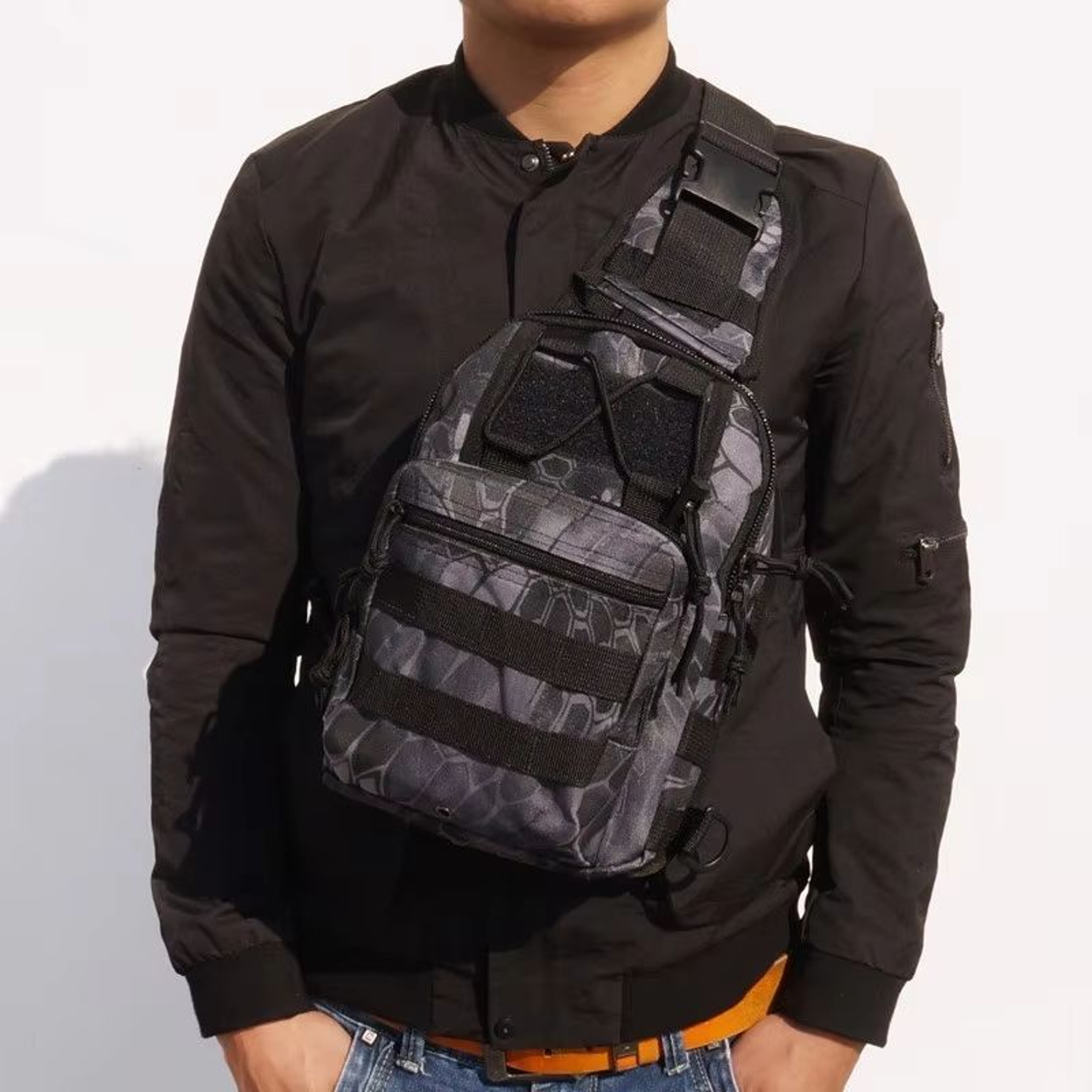 Tactical Chest Bag For Men Waterproof EDC Shoulder Sling Pack For Outdoor Hiking And Hunting 17