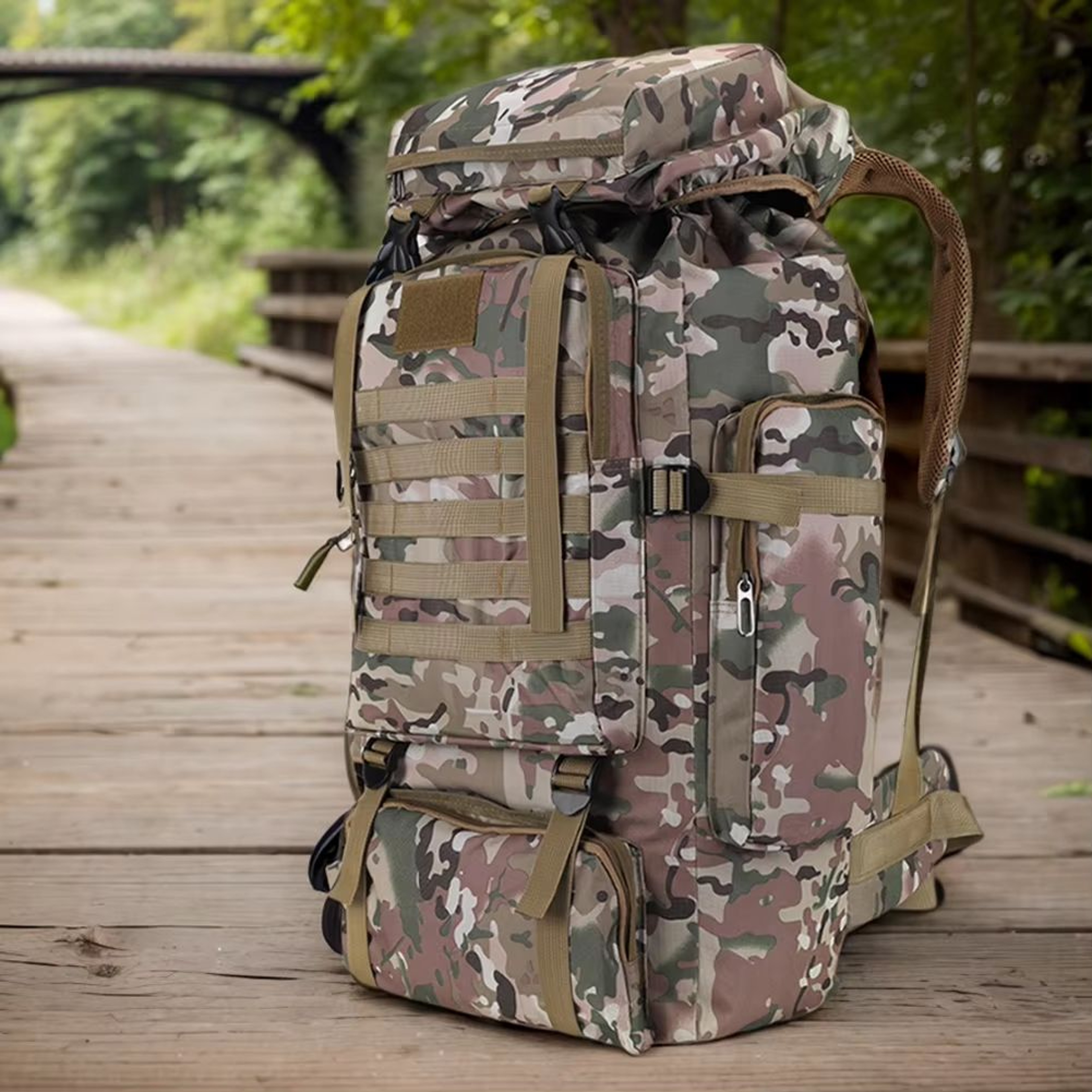 80L WearResistant Mountaineering Backpack With 600D Oxford Cloth Trekking Rucksack For Travel And C 1