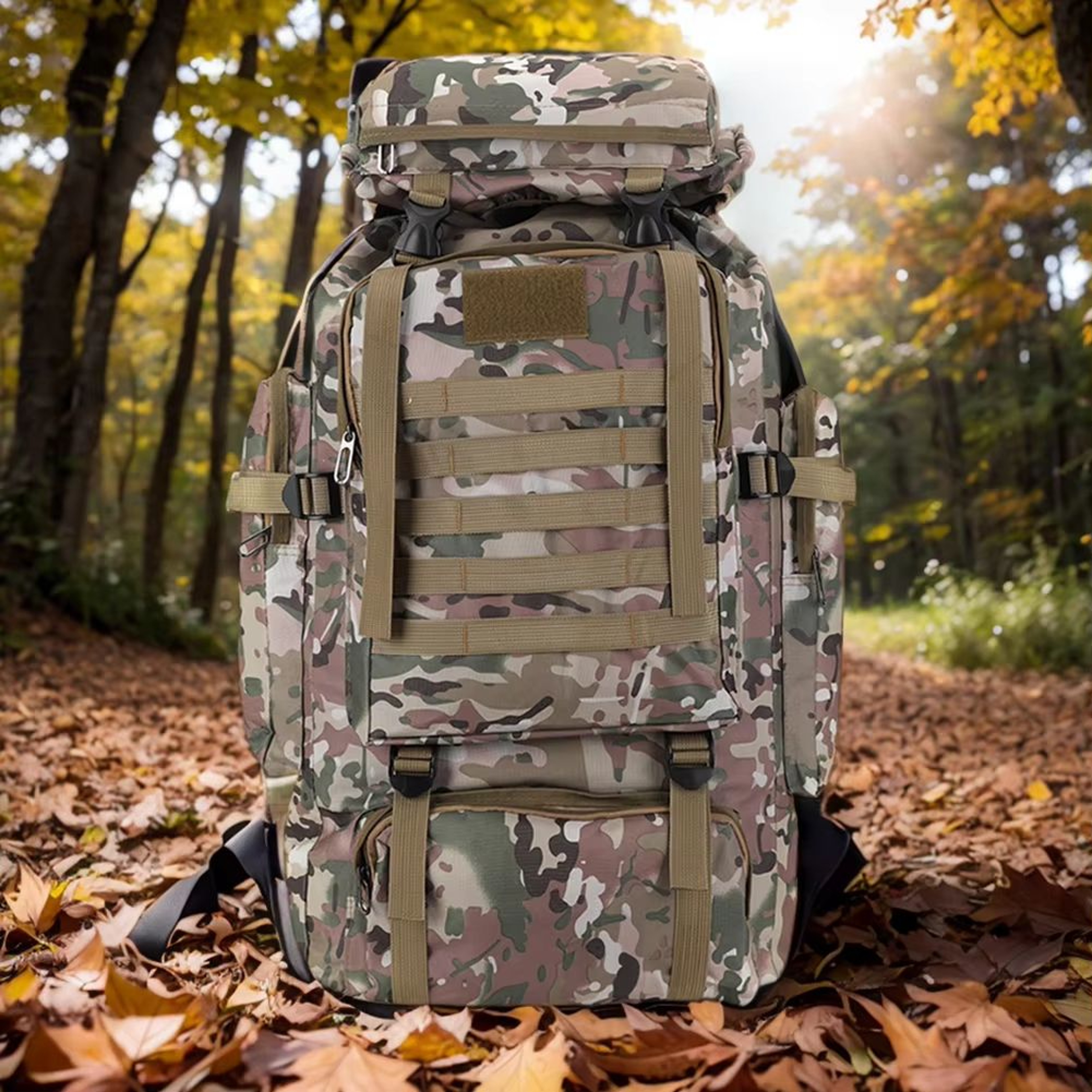 80L WearResistant Mountaineering Backpack With 600D Oxford Cloth Trekking Rucksack For Travel And C 2