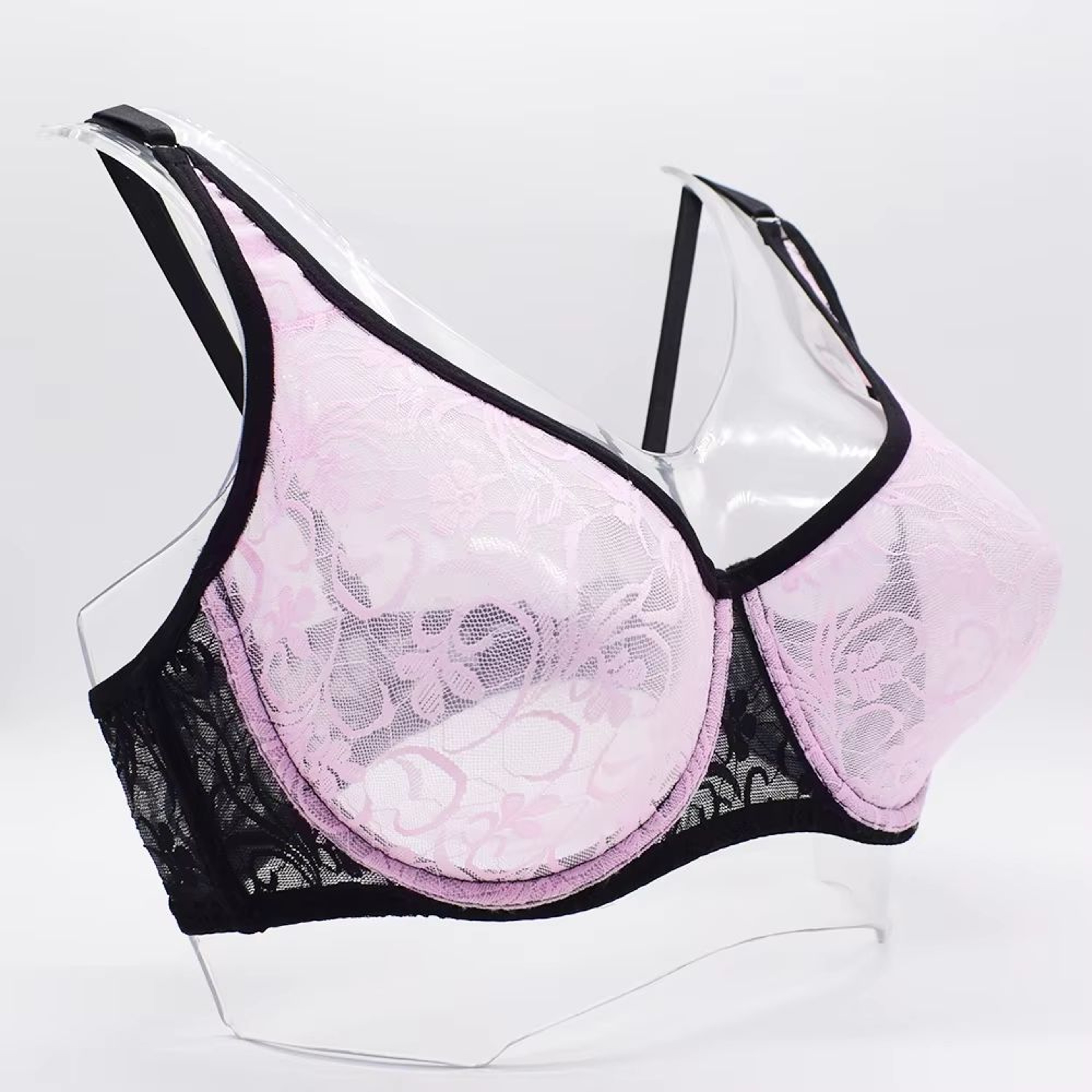 Lace Embroidery Underwire Bra For Women AD Cup 8