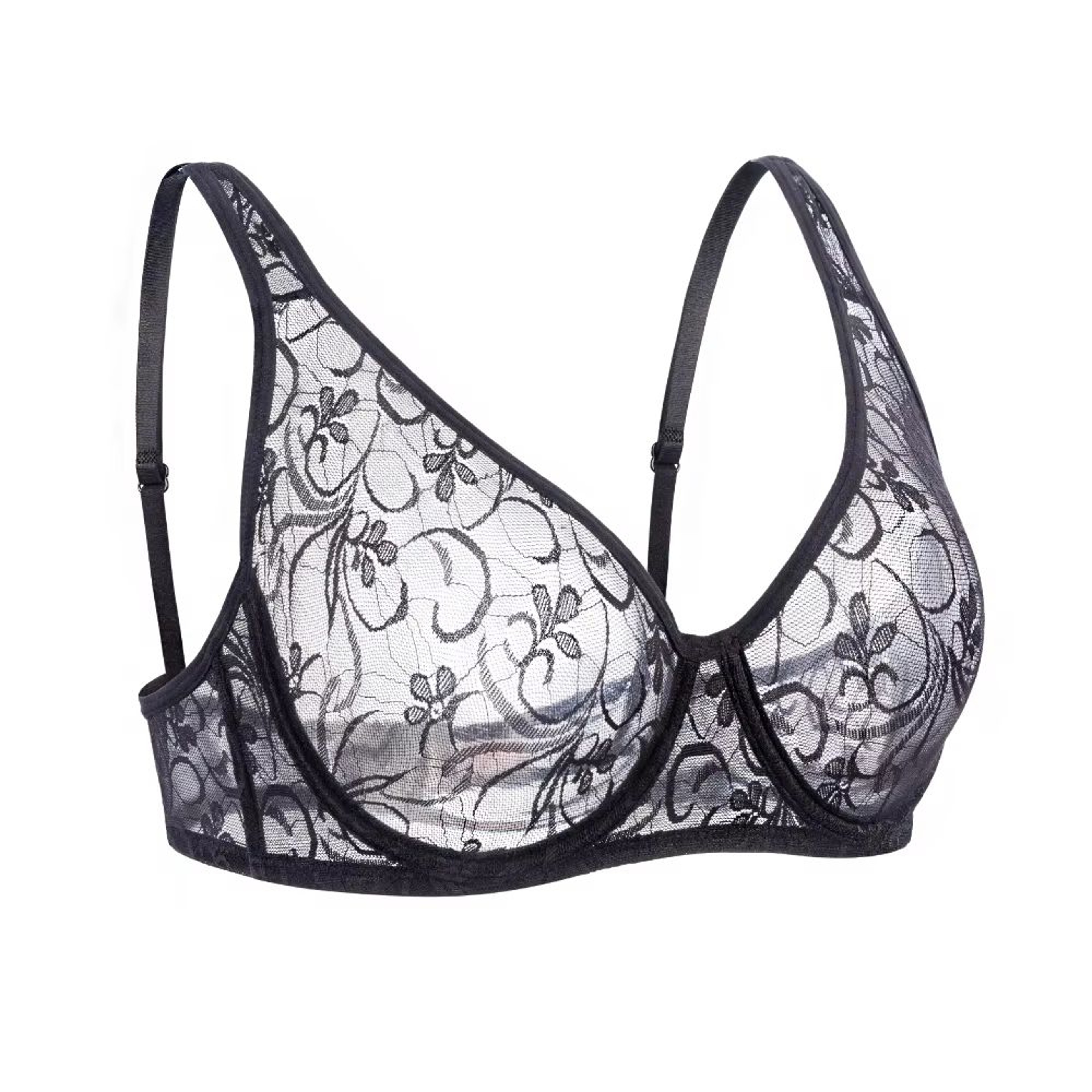 Lace Embroidery Underwire Bra For Women AD Cup 5