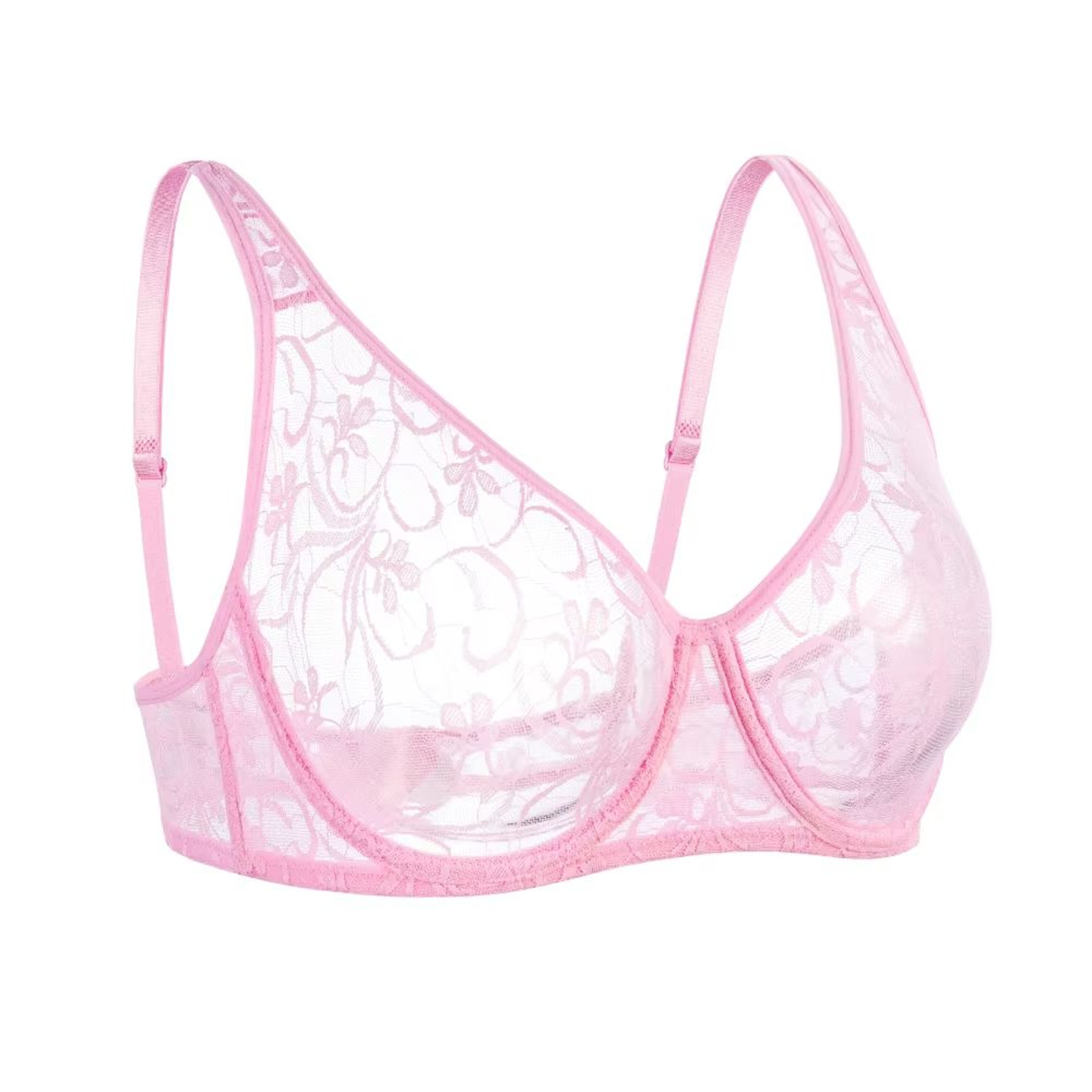 Lace Embroidery Underwire Bra For Women AD Cup 7