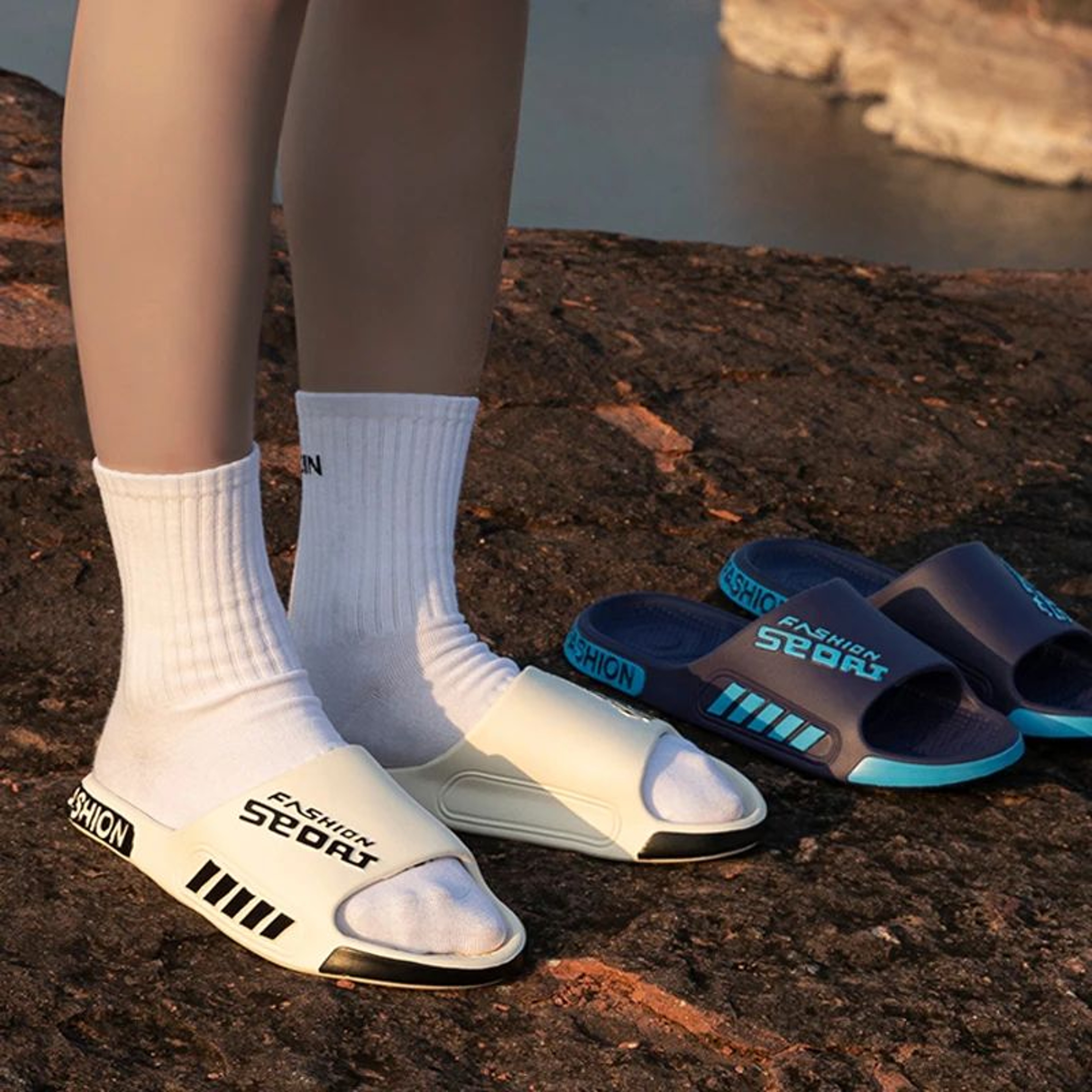 HarborGrip Mens Anti Slip EVA Summer Slippers For Beach And Home 1
