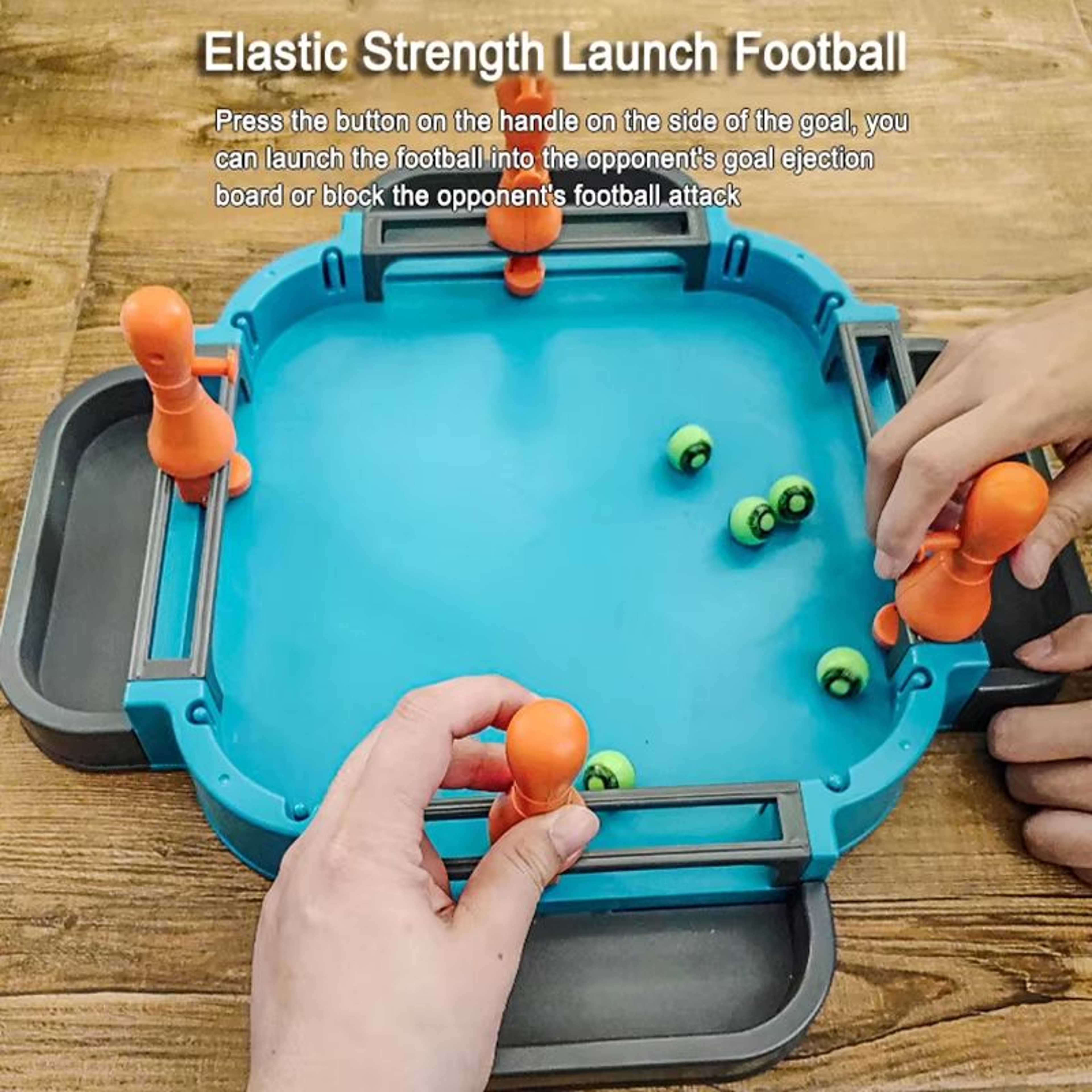 Kids Tabletop Pinball Game Soccer Marble Shooting Battle Board Game 3