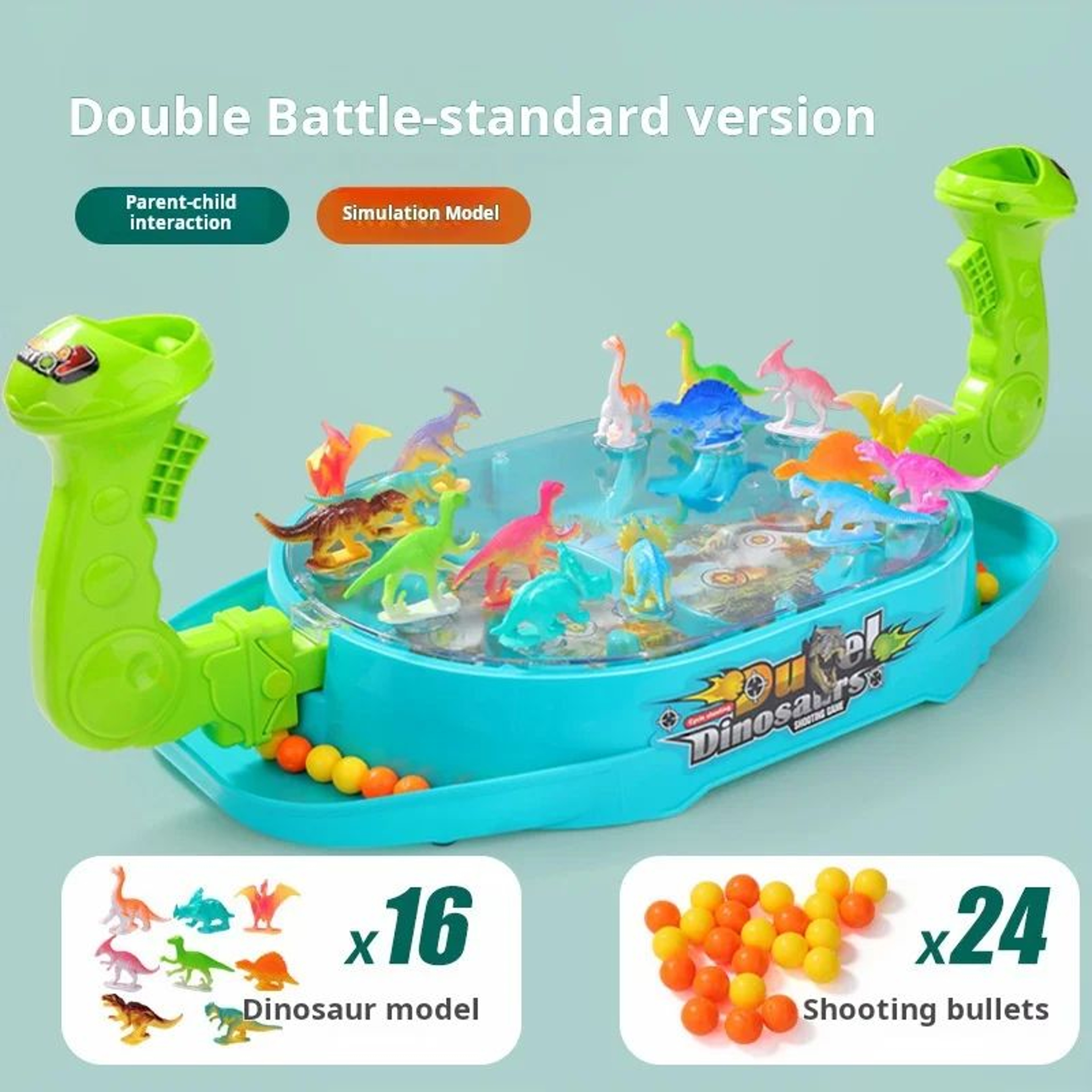 Dino Duel Catapult Board Game TwoPlayer Interactive Pinball Catapult Toy 3