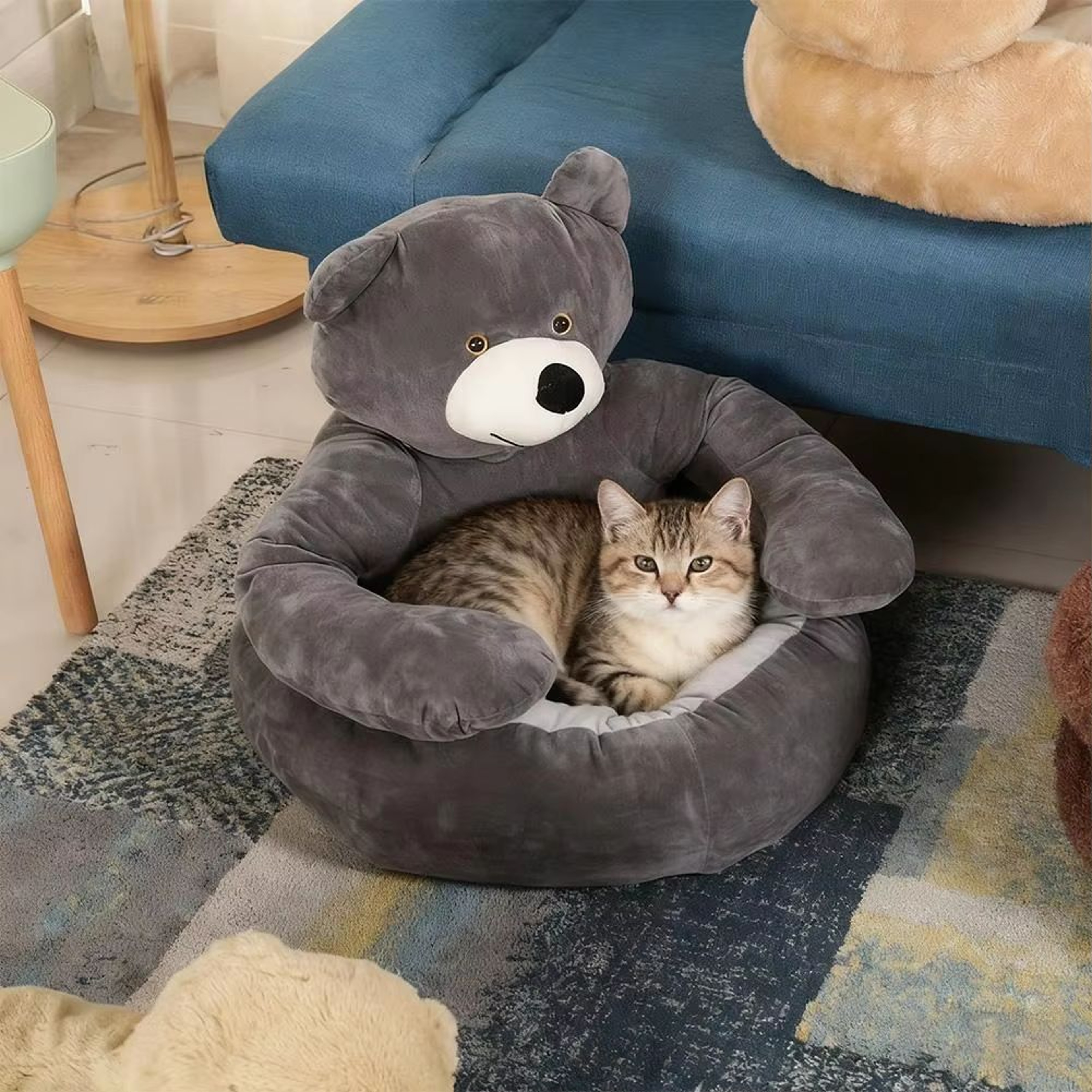 CozyBear Plush Pet Bed With Removable Washable Mat Four Seasons Dog  Cat Sleeping Pad 2