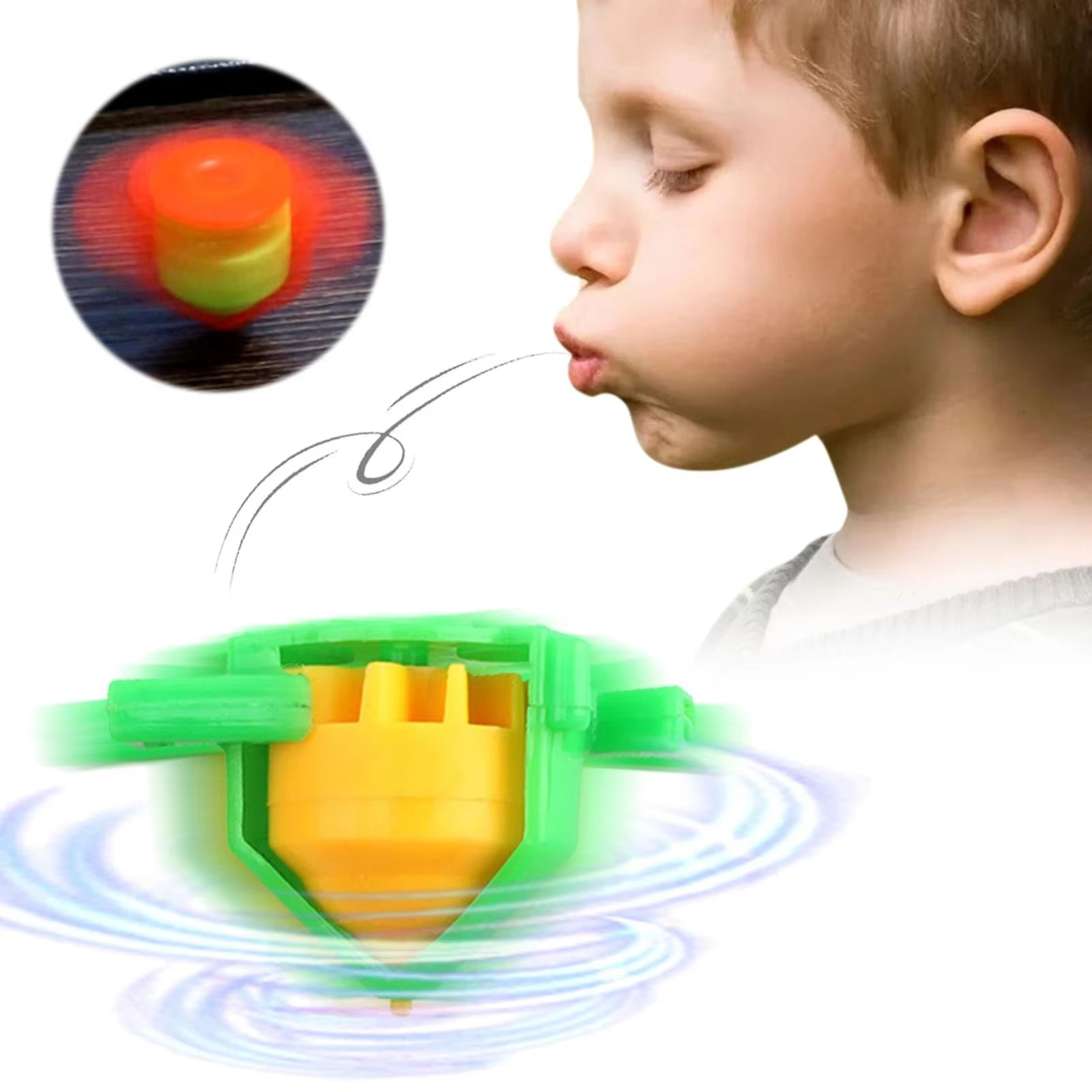 Colorful Spinning Top Plastic Gyroscope Toy Set  Classic Whistle Spinner For Kids Fun 1