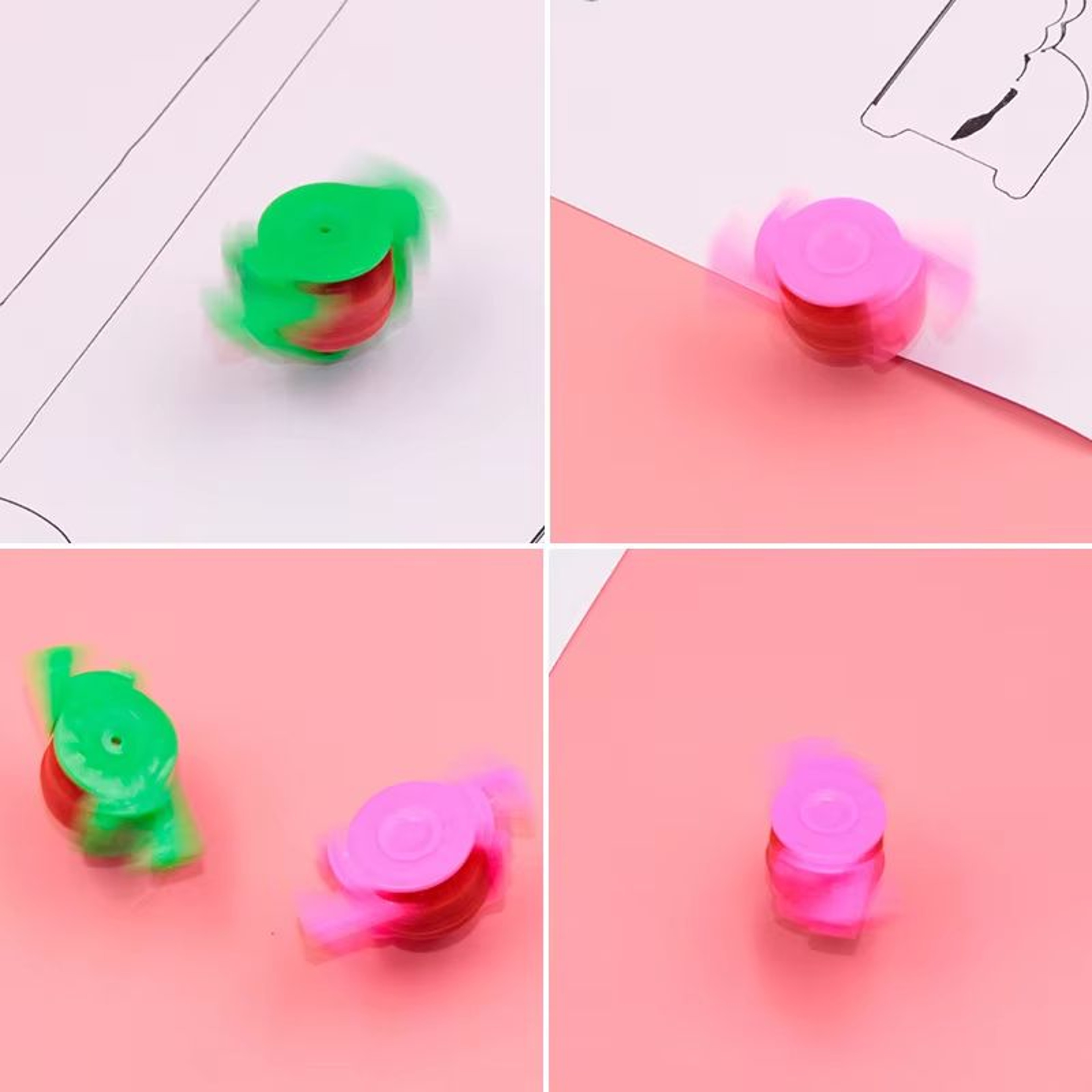 Colorful Spinning Top Plastic Gyroscope Toy Set  Classic Whistle Spinner For Kids Fun 4
