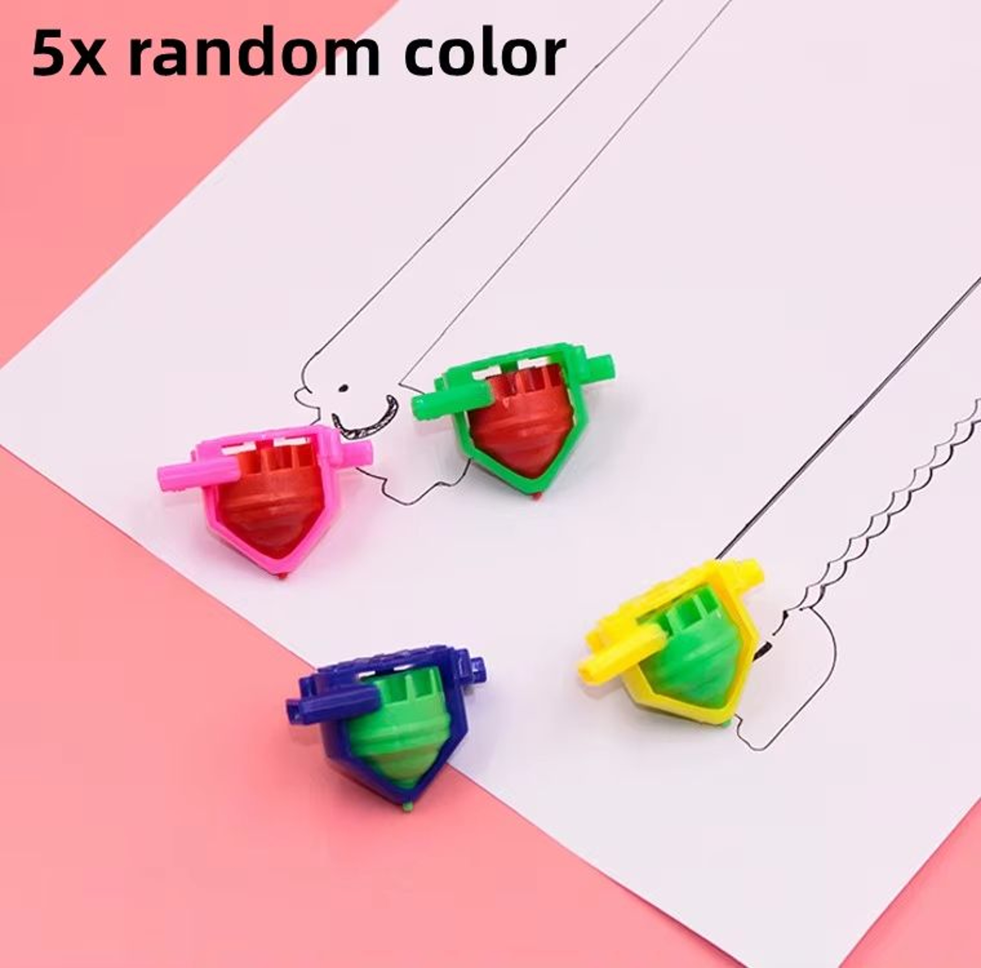 Colorful Spinning Top Plastic Gyroscope Toy Set  Classic Whistle Spinner For Kids Fun 8