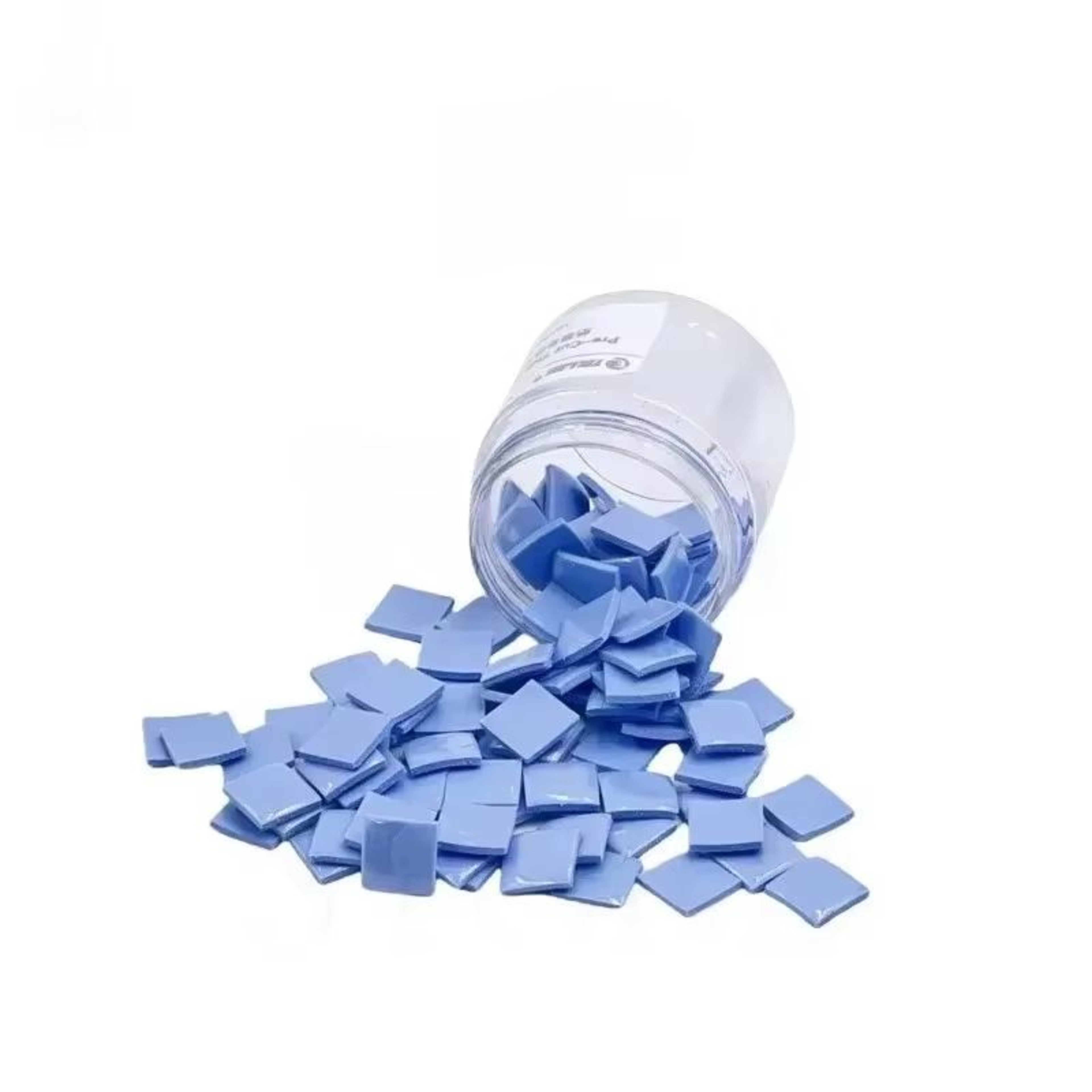 100 PCS 12x12 Mm BlueGrey Thermal Silicone Pads For Mobile Phone And Notebook Heat Management 6
