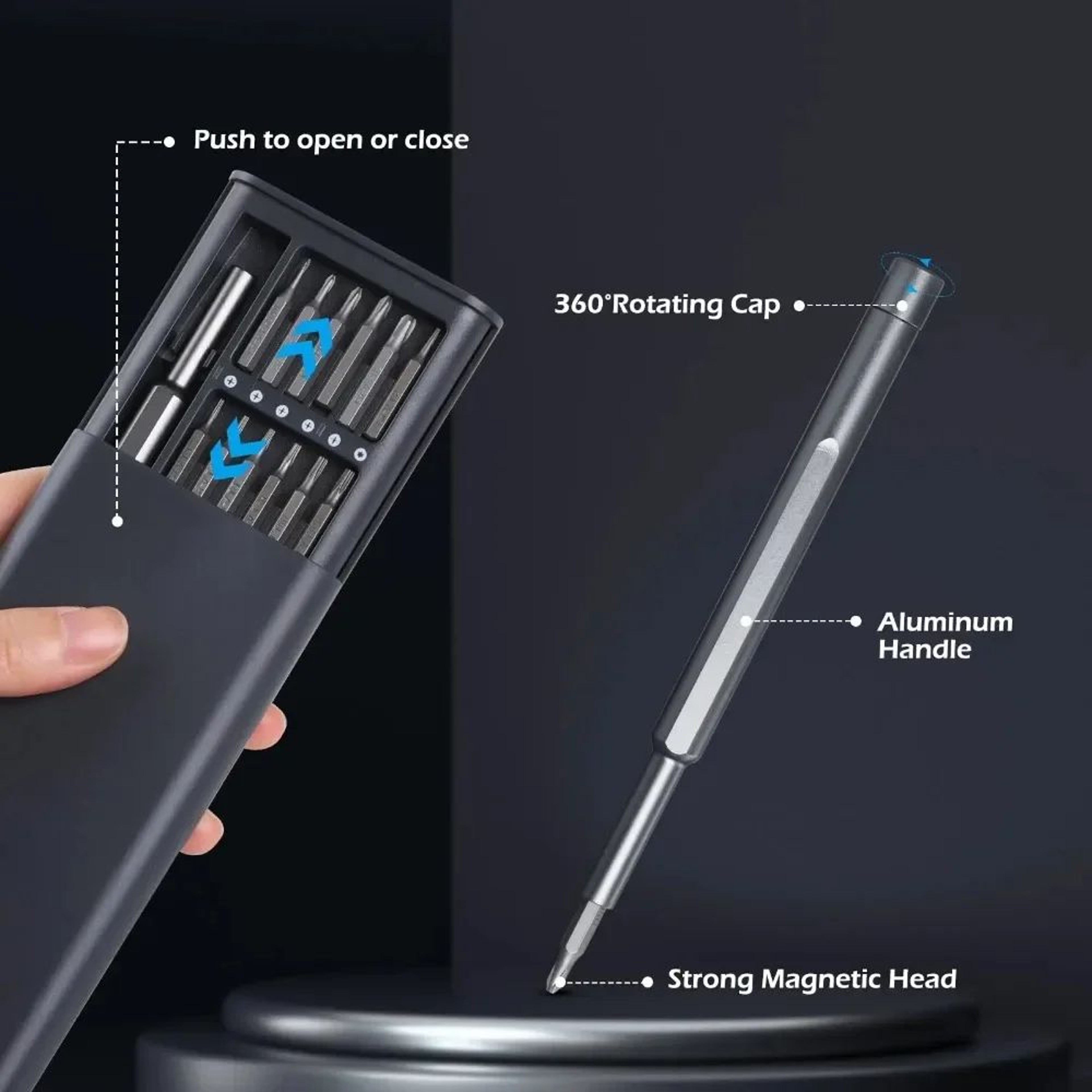 25in1 Precision Magnetic Screwdriver Set With MultiBits For IPhone PC Watch Camera Glasses Repairs 3