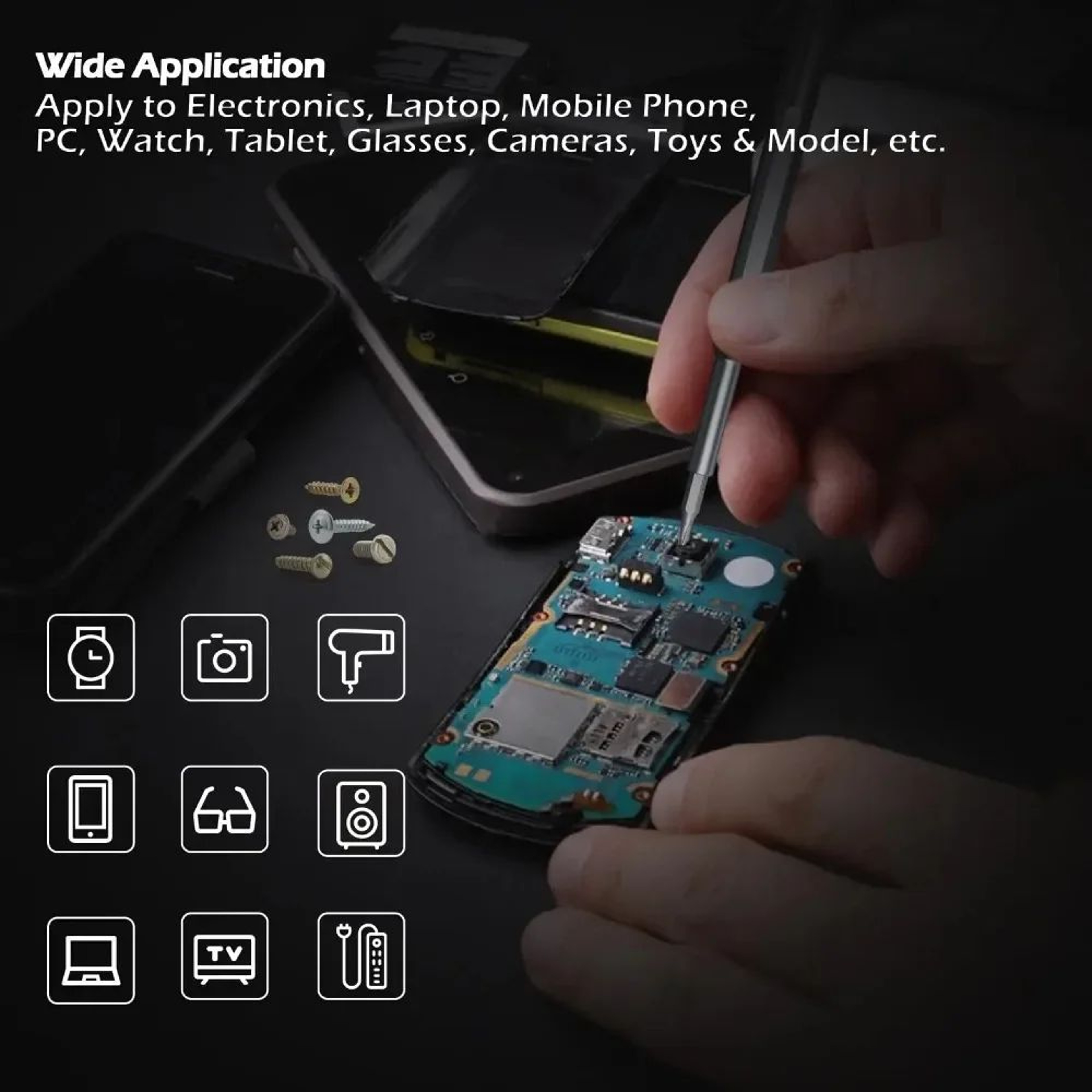 25in1 Precision Magnetic Screwdriver Set With MultiBits For IPhone PC Watch Camera Glasses Repairs 5
