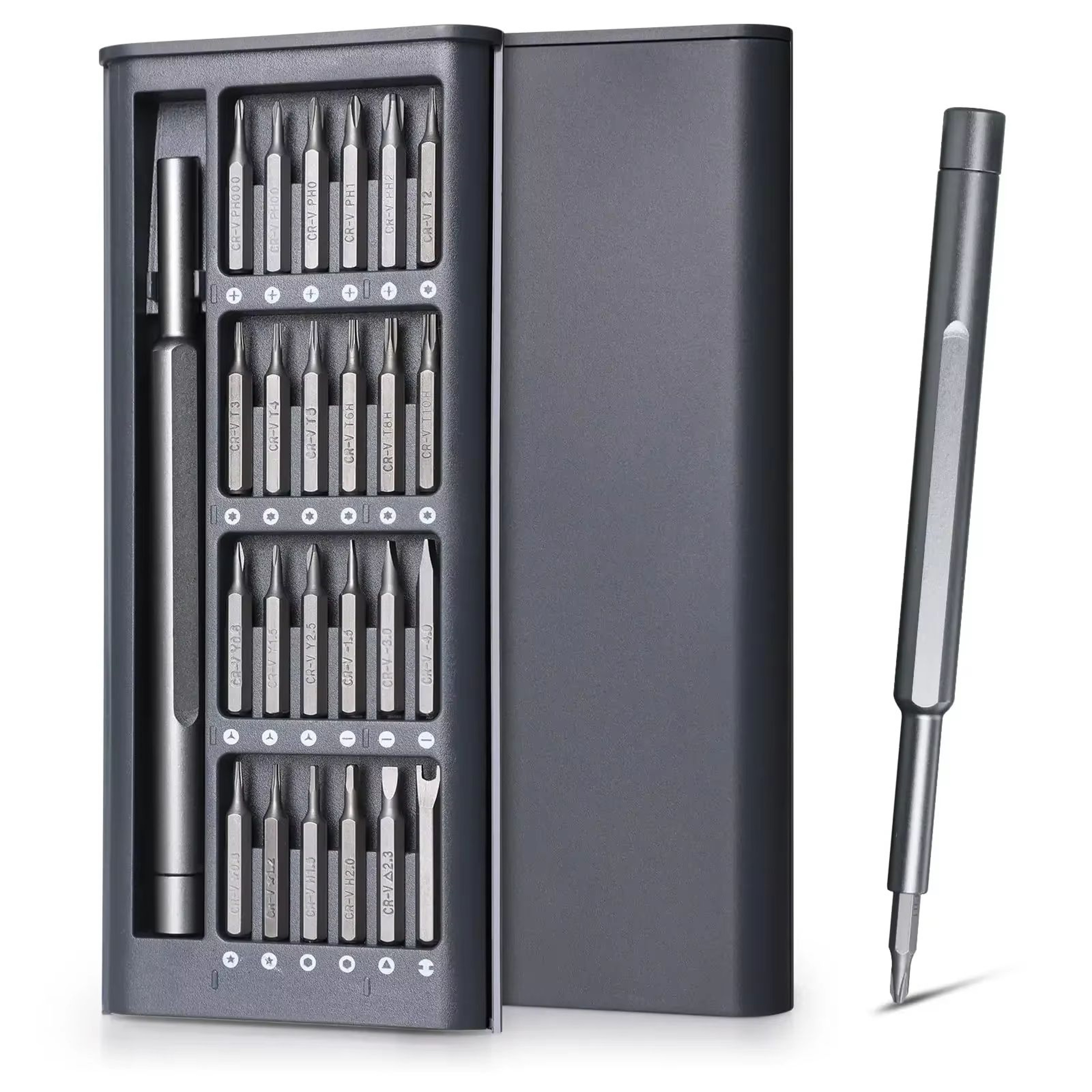 25in1 Precision Magnetic Screwdriver Set With MultiBits For IPhone PC Watch Camera Glasses Repairs 7