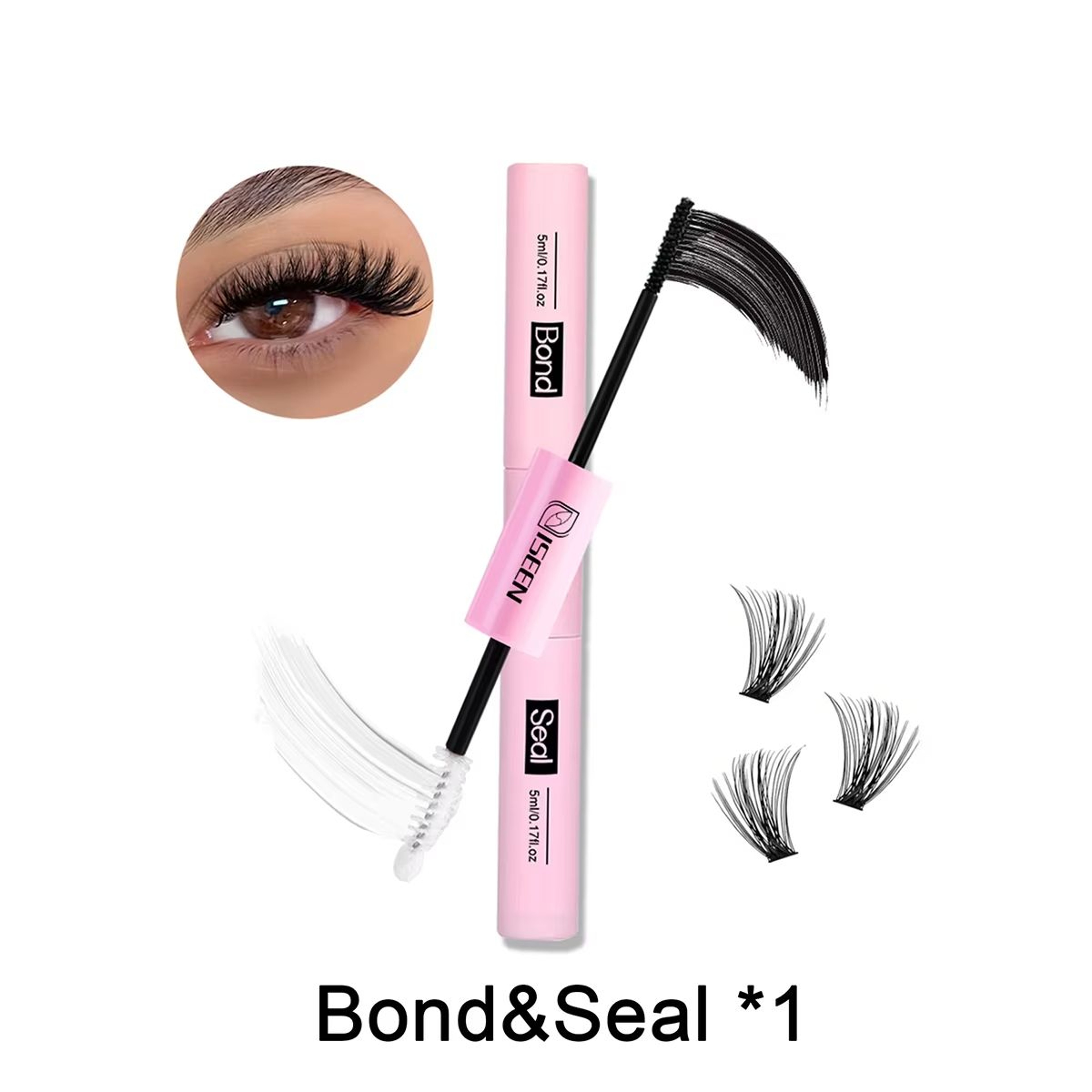 ISEEN DIY Lash Bond And Seal 10ml Super Hold Glue For Lash Clusters 8