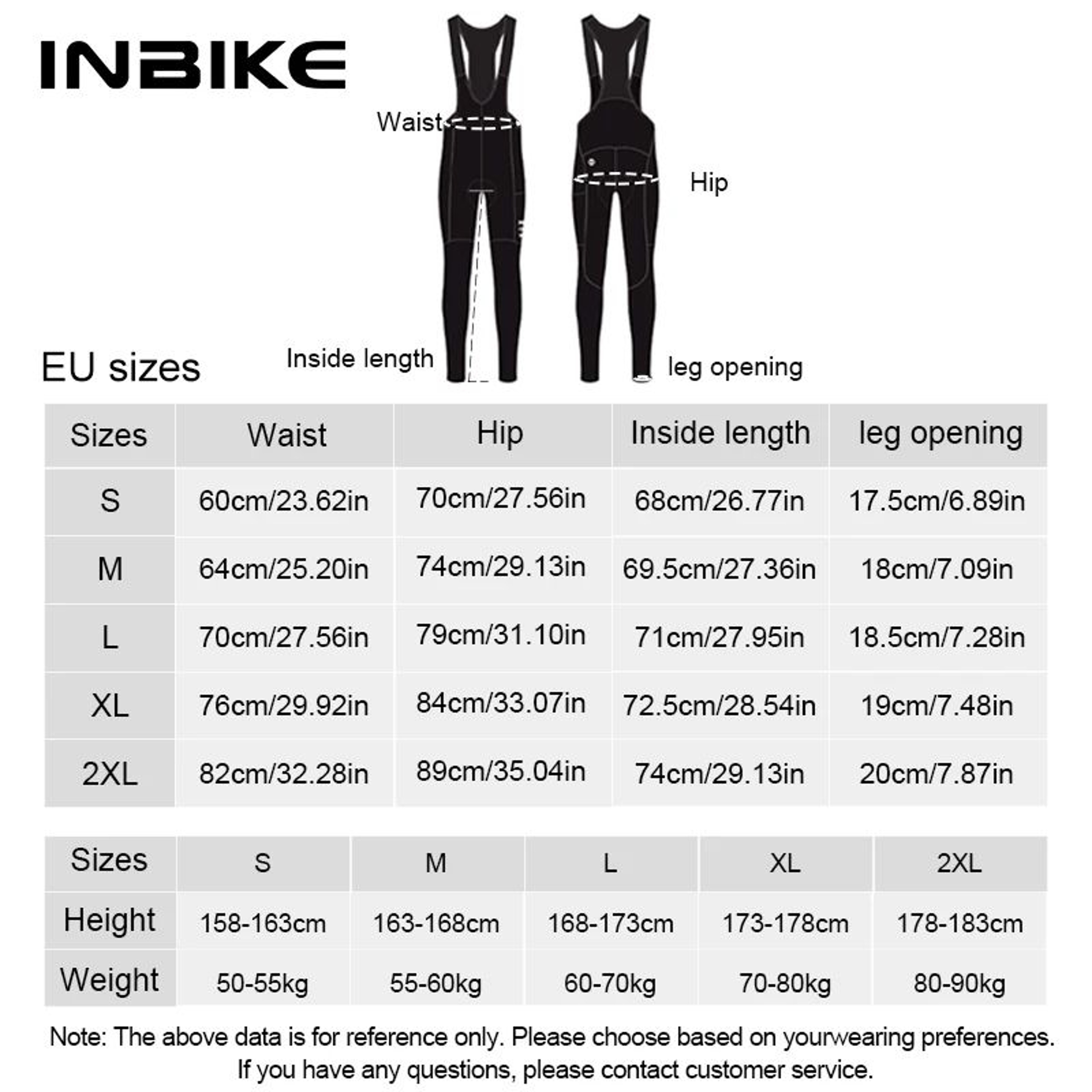 INBIKE Mens Winter Cycling Bib Tights With Thermal Fleece And 3D Padded Chamois 5