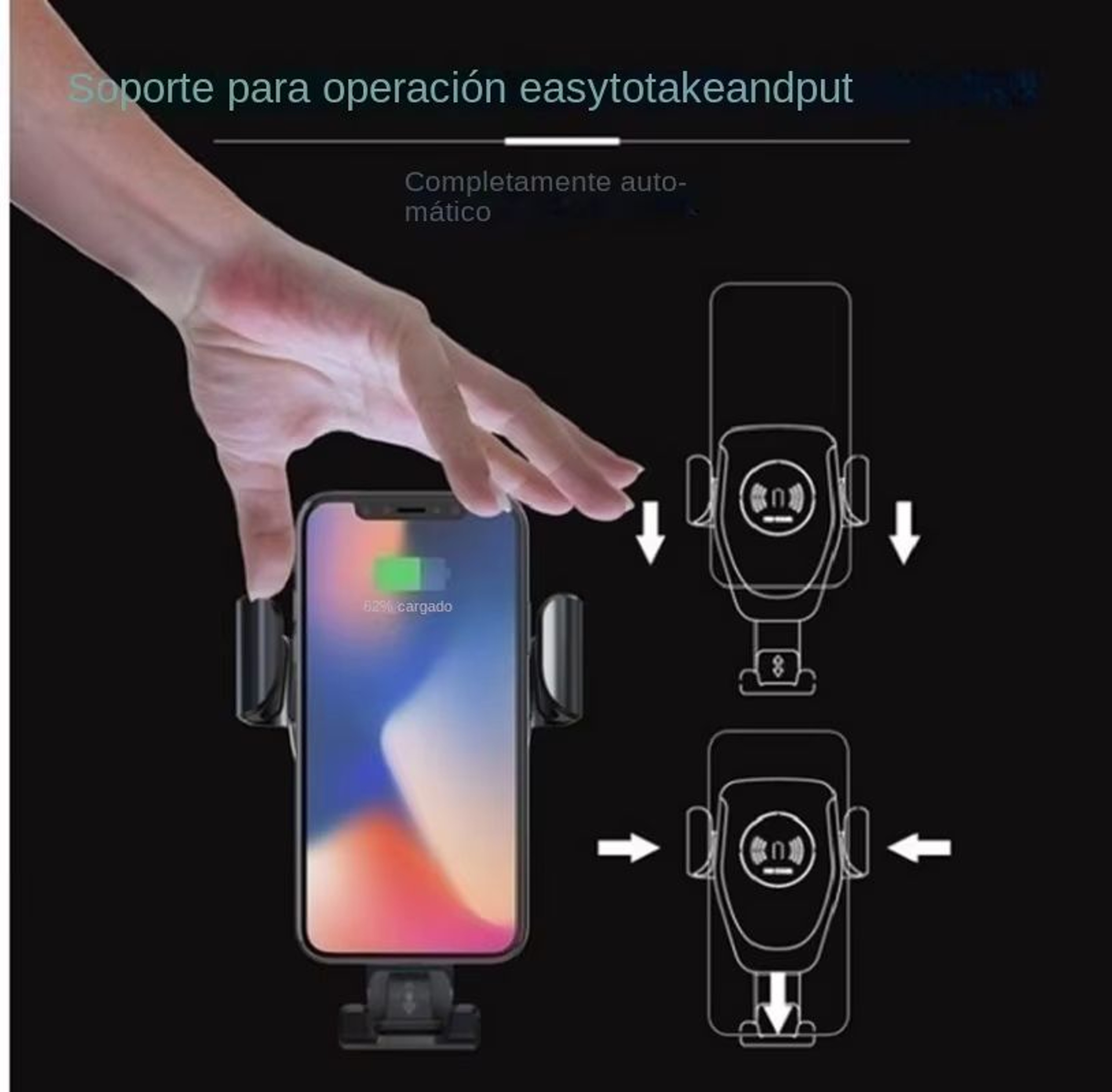 Universal Car Phone Holder With Hook Clip 360 Degree Rotating Dashboard Phone Mount For GPS And All 0