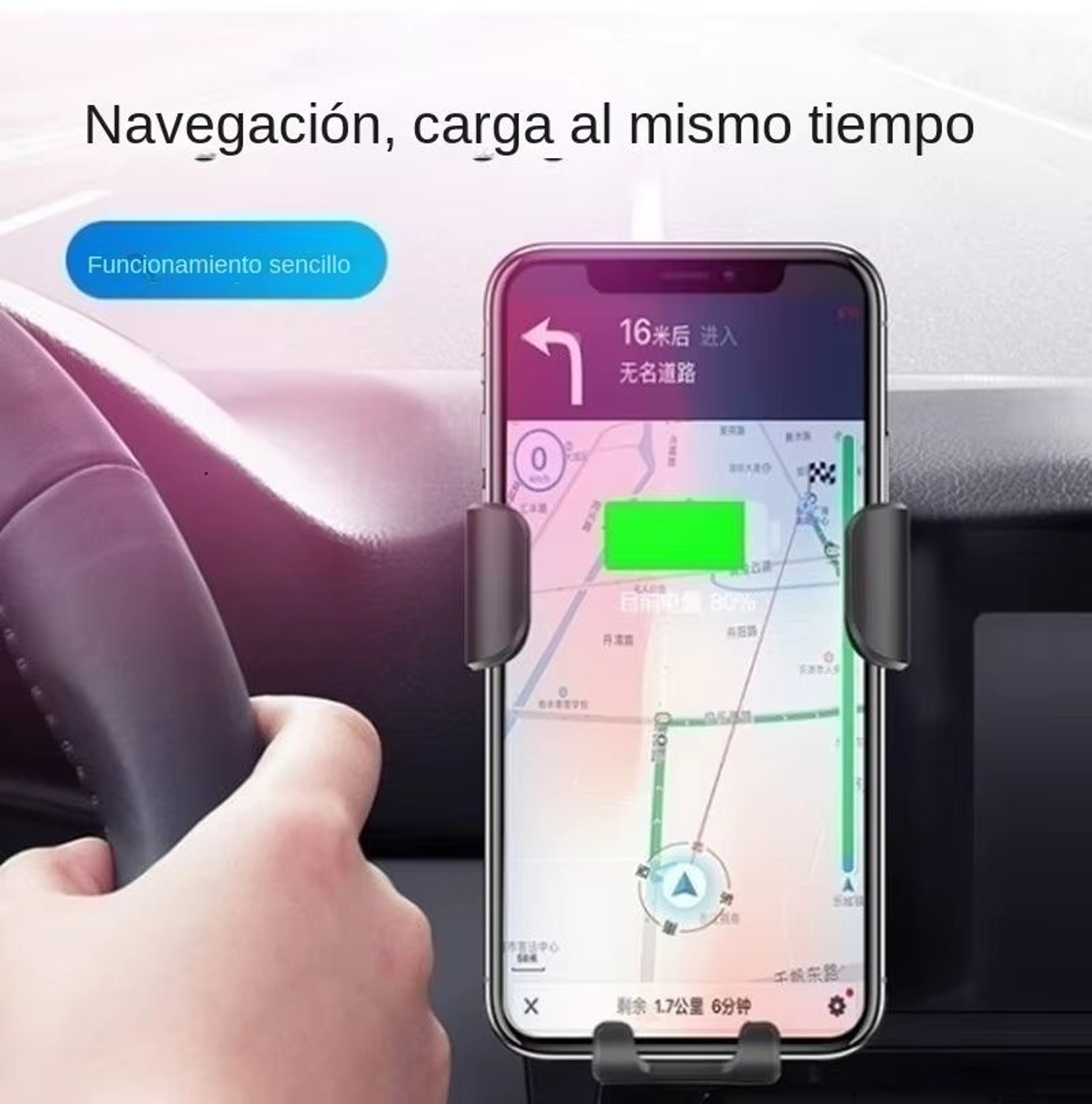 Universal Car Phone Holder With Hook Clip 360 Degree Rotating Dashboard Phone Mount For GPS And All 2