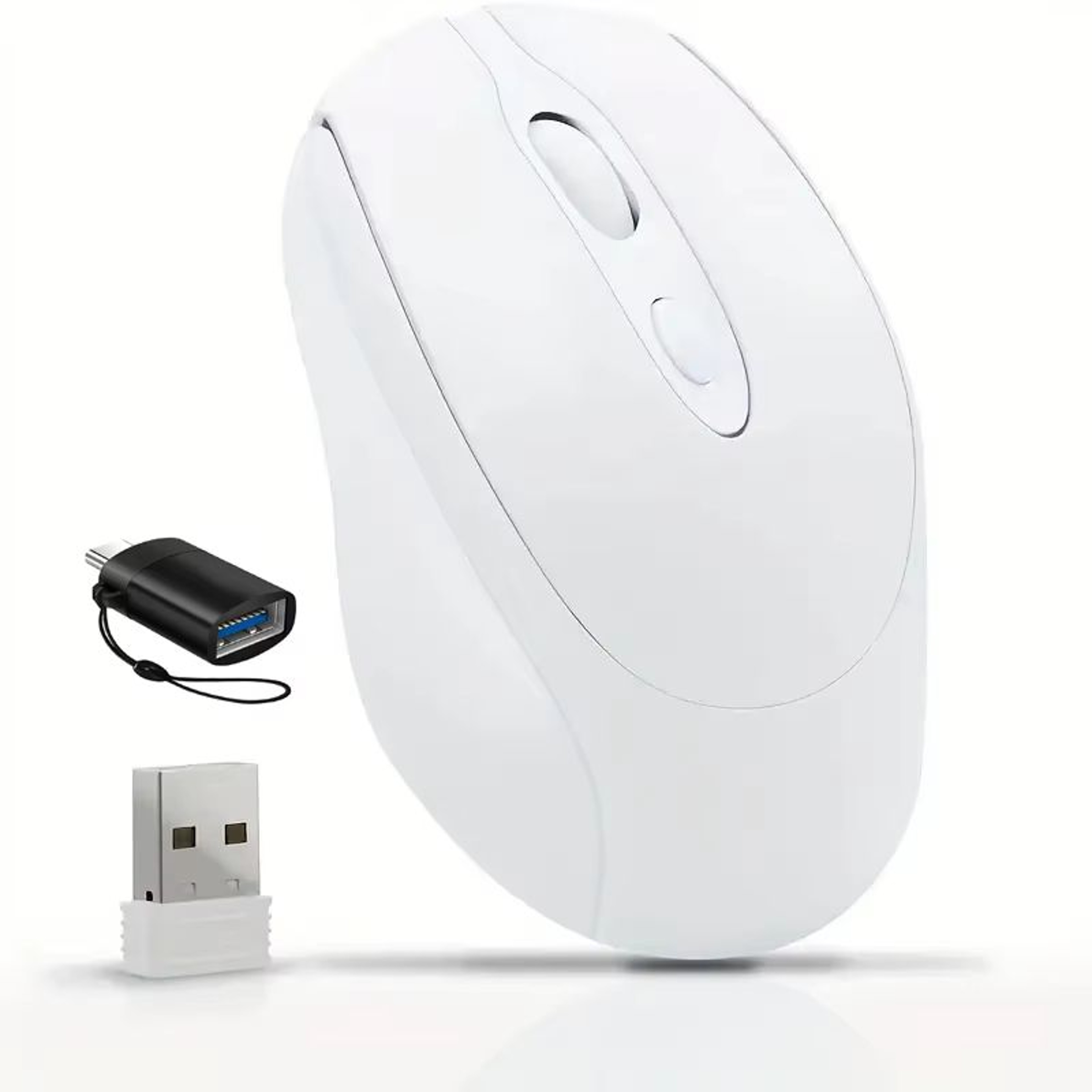 Dual Mode Wireless Mouse With Bluetooth And 24G USB Rechargeable Silent Click For PC MacBook Laptop 19