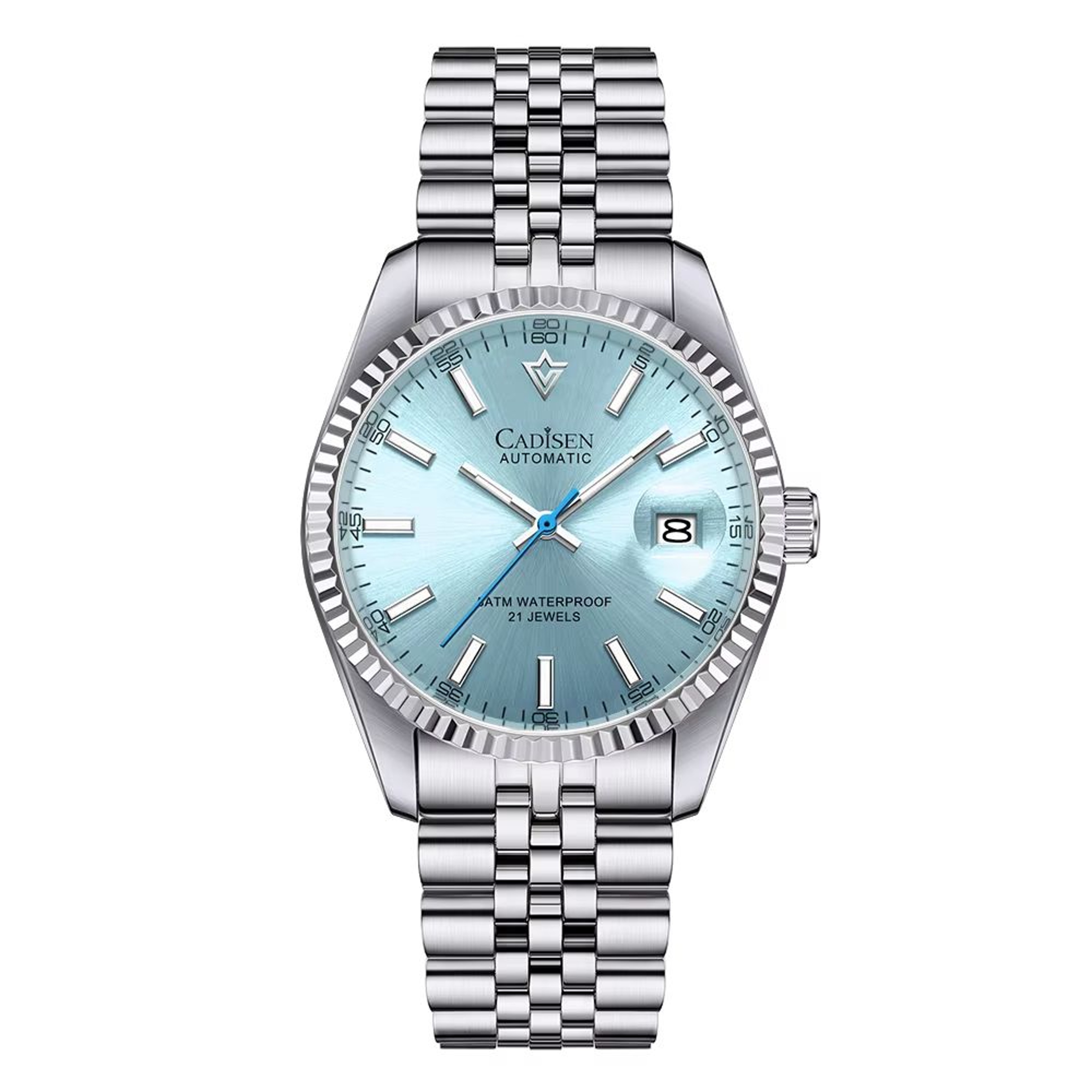 CADISEN Automatic Mechanical Watch For Men Stainless Steel Luxury Waterproof Business Wristwatch 9