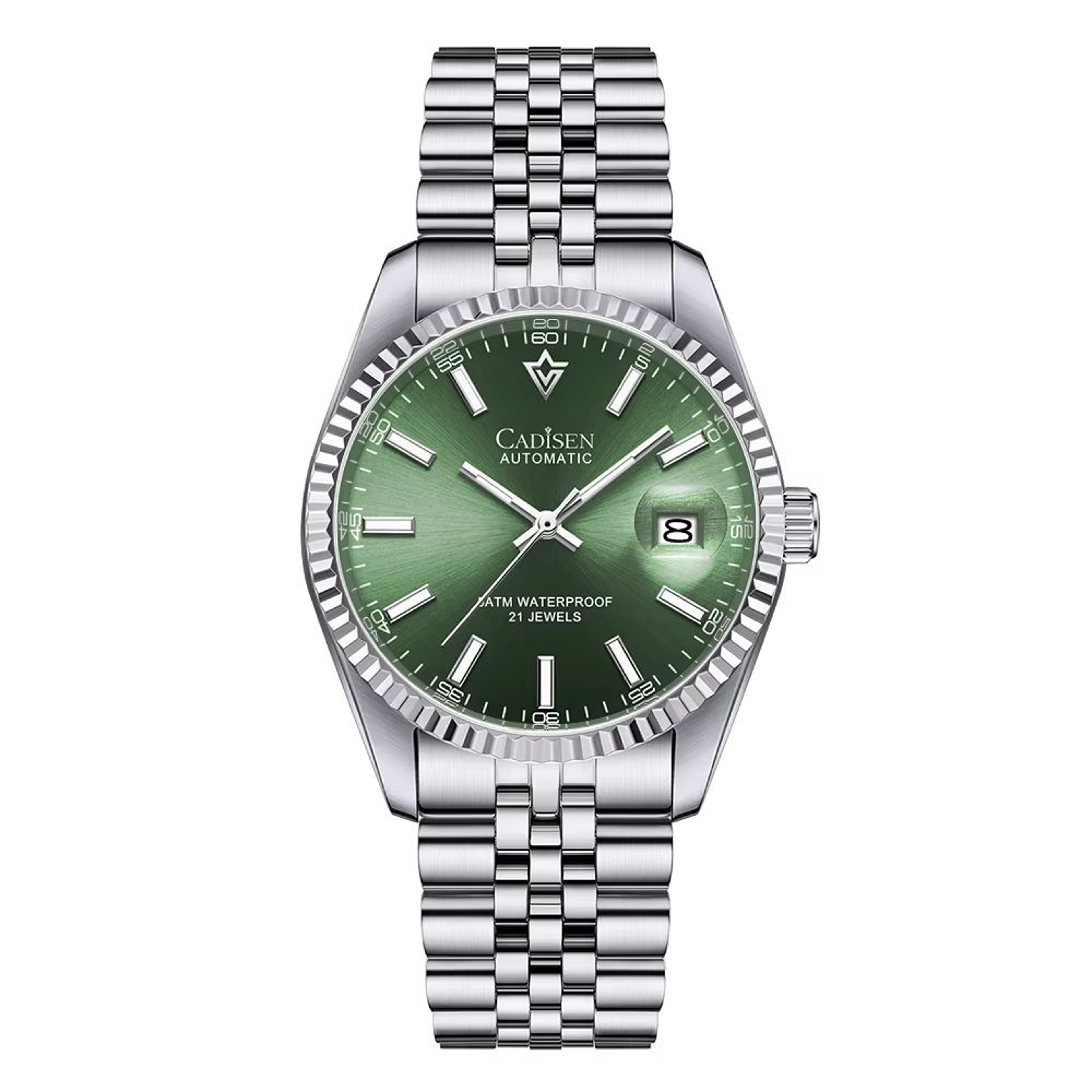CADISEN Automatic Mechanical Watch For Men Stainless Steel Luxury Waterproof Business Wristwatch 8