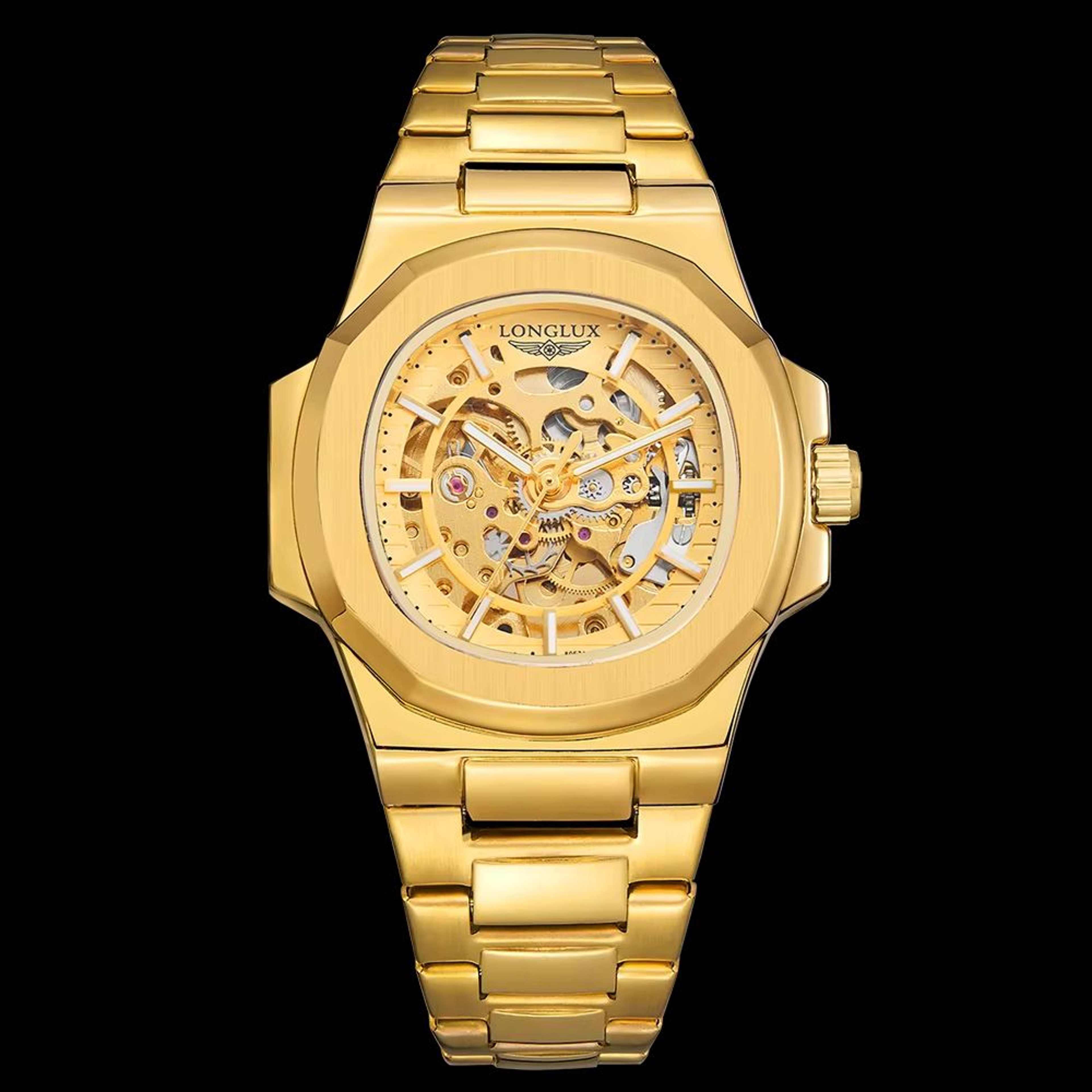 LONGLUX Prestige Automatic Skeleton Watch For Men 7