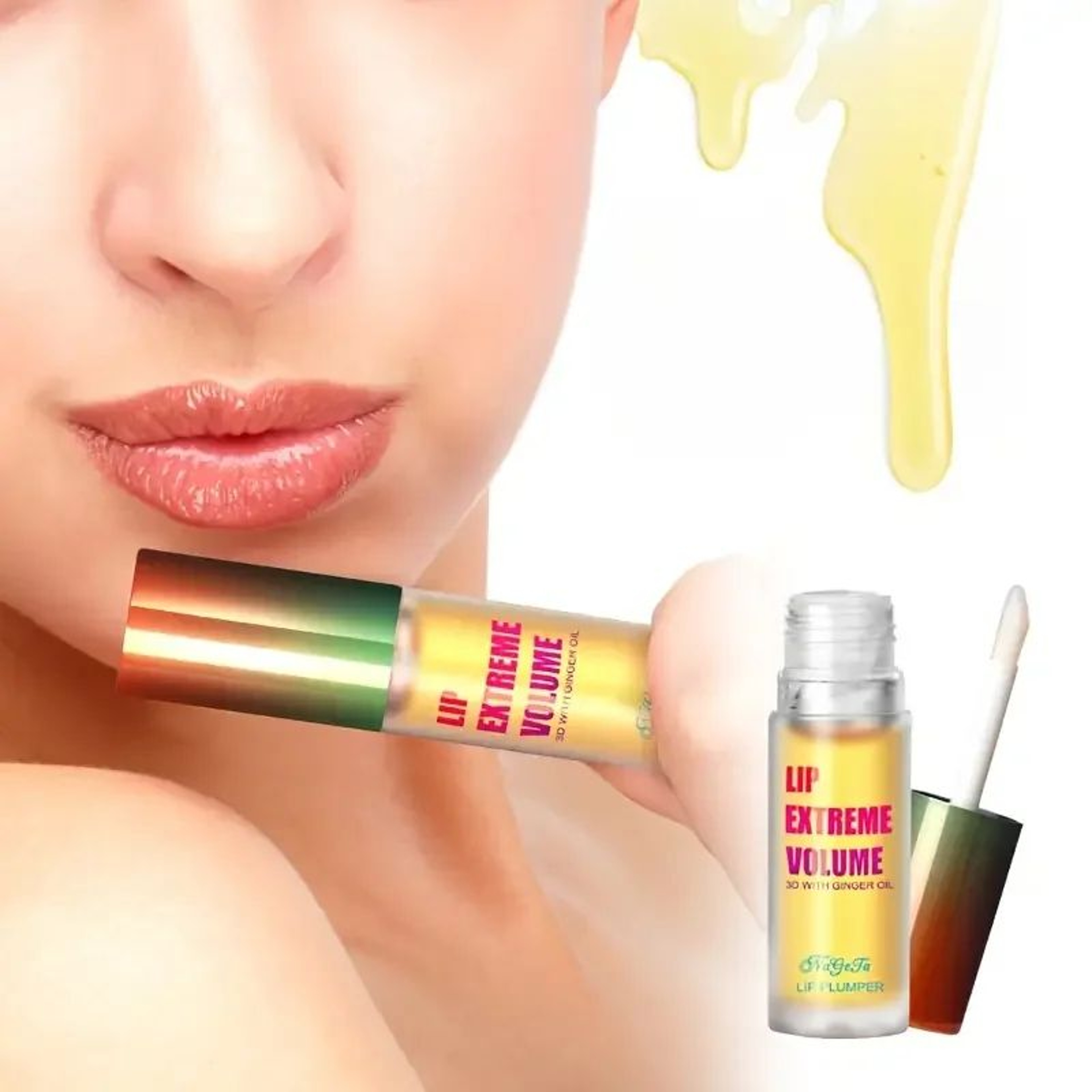 Ginger Mint Lip Plumper Oil Hydrating Volumizing Lip Serum For Fuller Smoother Lips 1