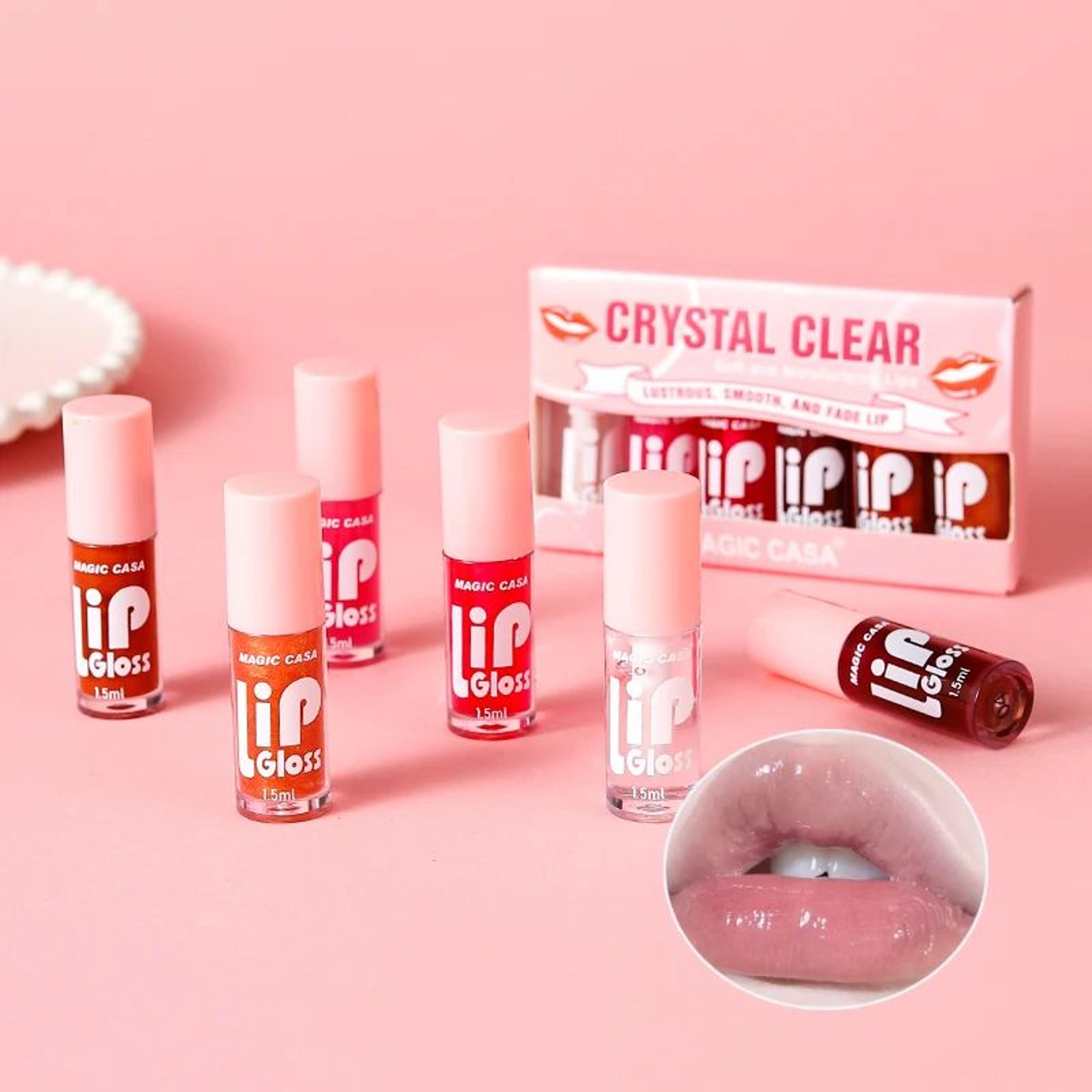 MAGIC CASA 6Piece Jelly Lip Oil Set For Glossy Hydrated Lips 3
