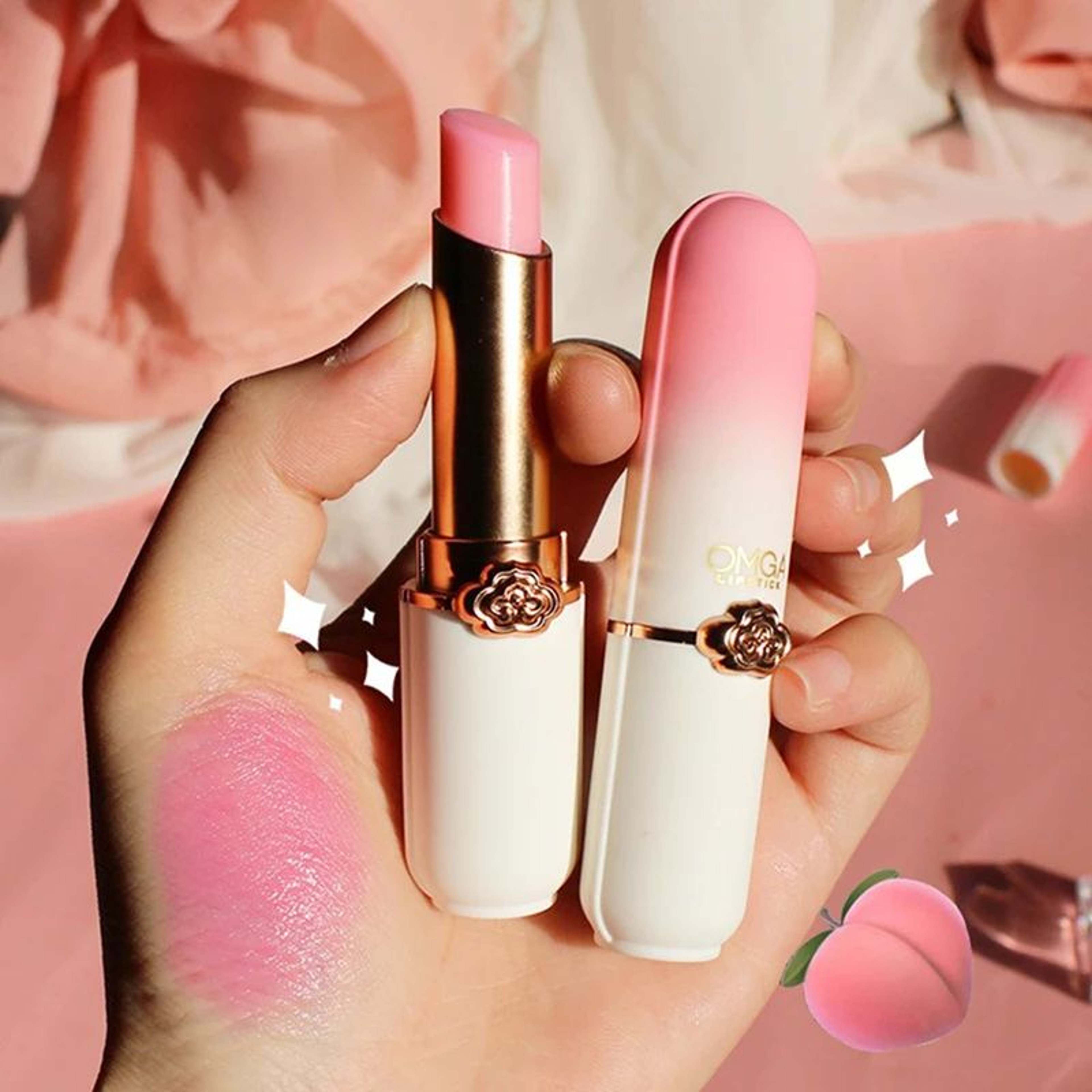 Peach Color Changing Lipstick Moisturizing Jelly Lip Balm Non Stick Cup Temperature Reactive Lip Ca 1