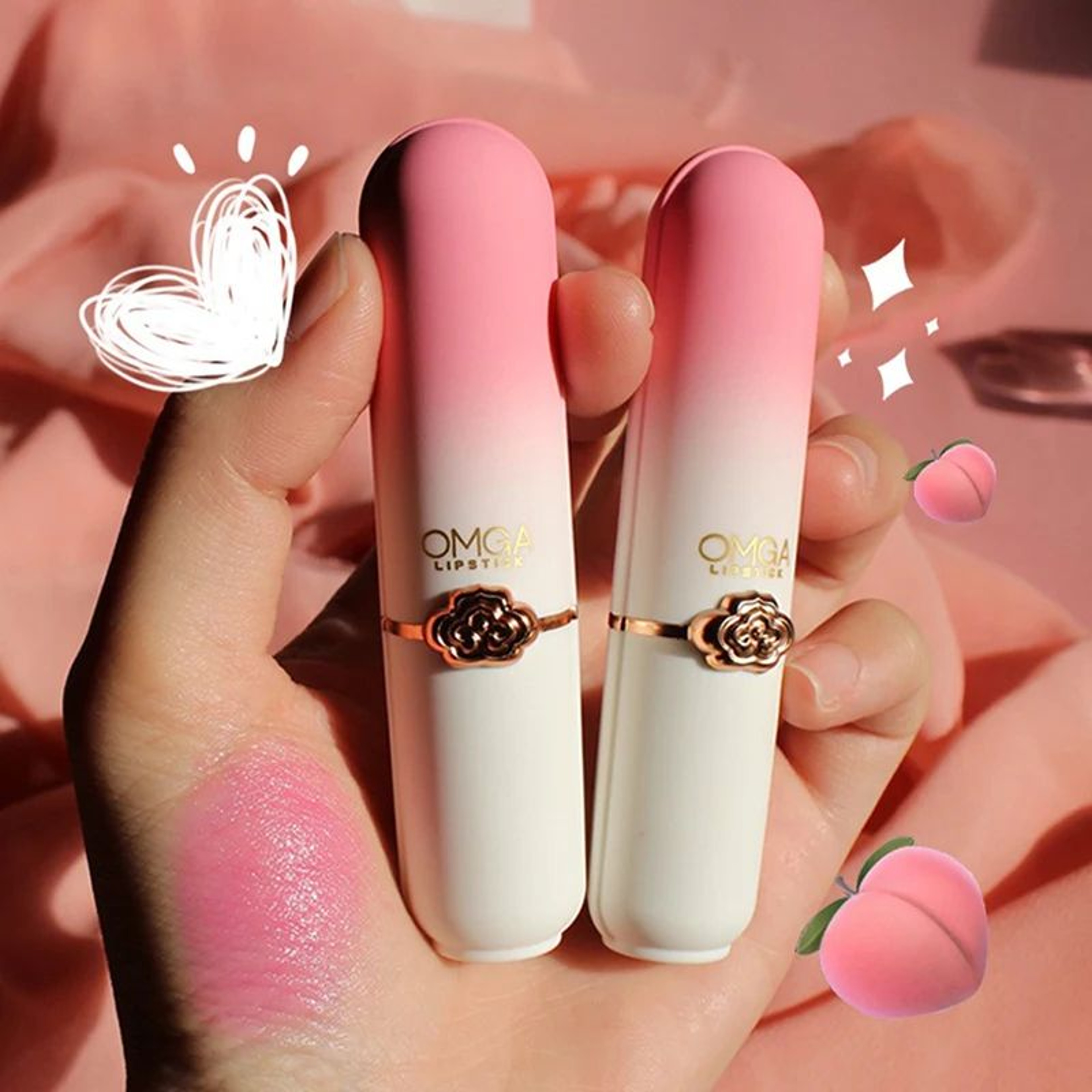 Peach Color Changing Lipstick Moisturizing Jelly Lip Balm Non Stick Cup Temperature Reactive Lip Ca 2