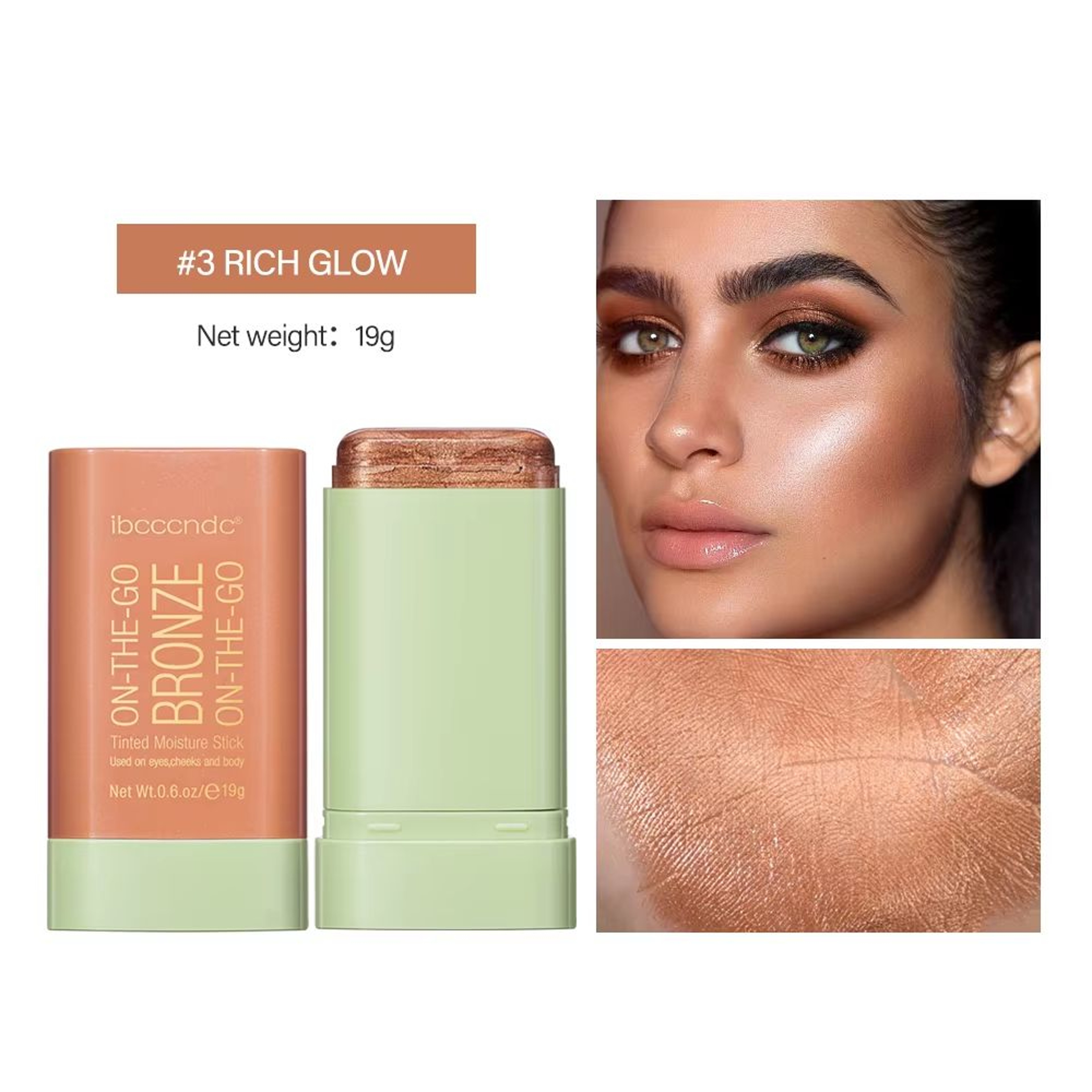 Radiant Glow Highlighter Stick 3 Color Face Contour Stick Brightening Concealer Makeup Pen 8