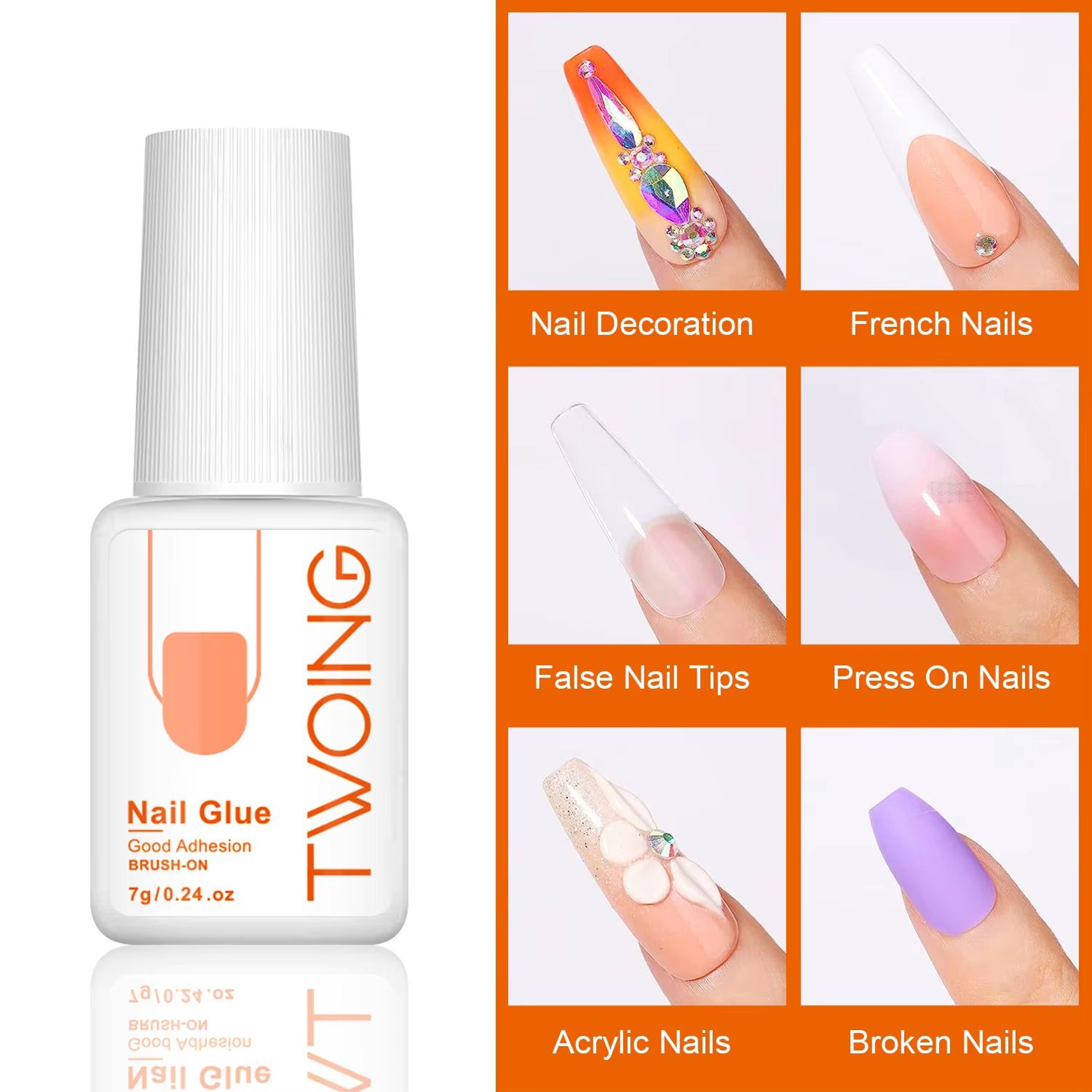 Super Strong Nail Glue For Press On Nails Long Lasting Acrylic Nail Glue 7g 4