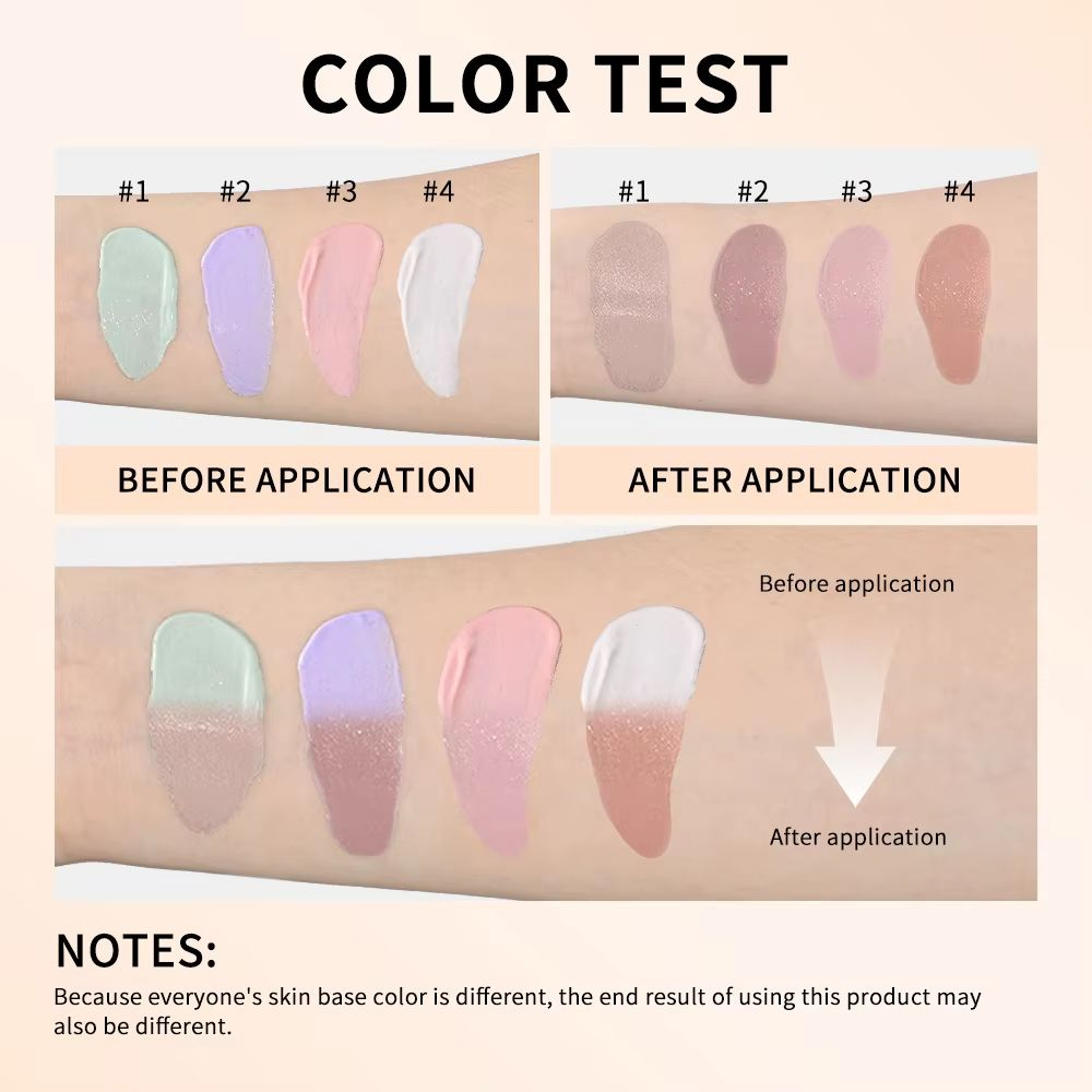Magic Color Changing Foundation Liquid CC Cream Foundation Long Lasting Skin Tone Matching Base 4