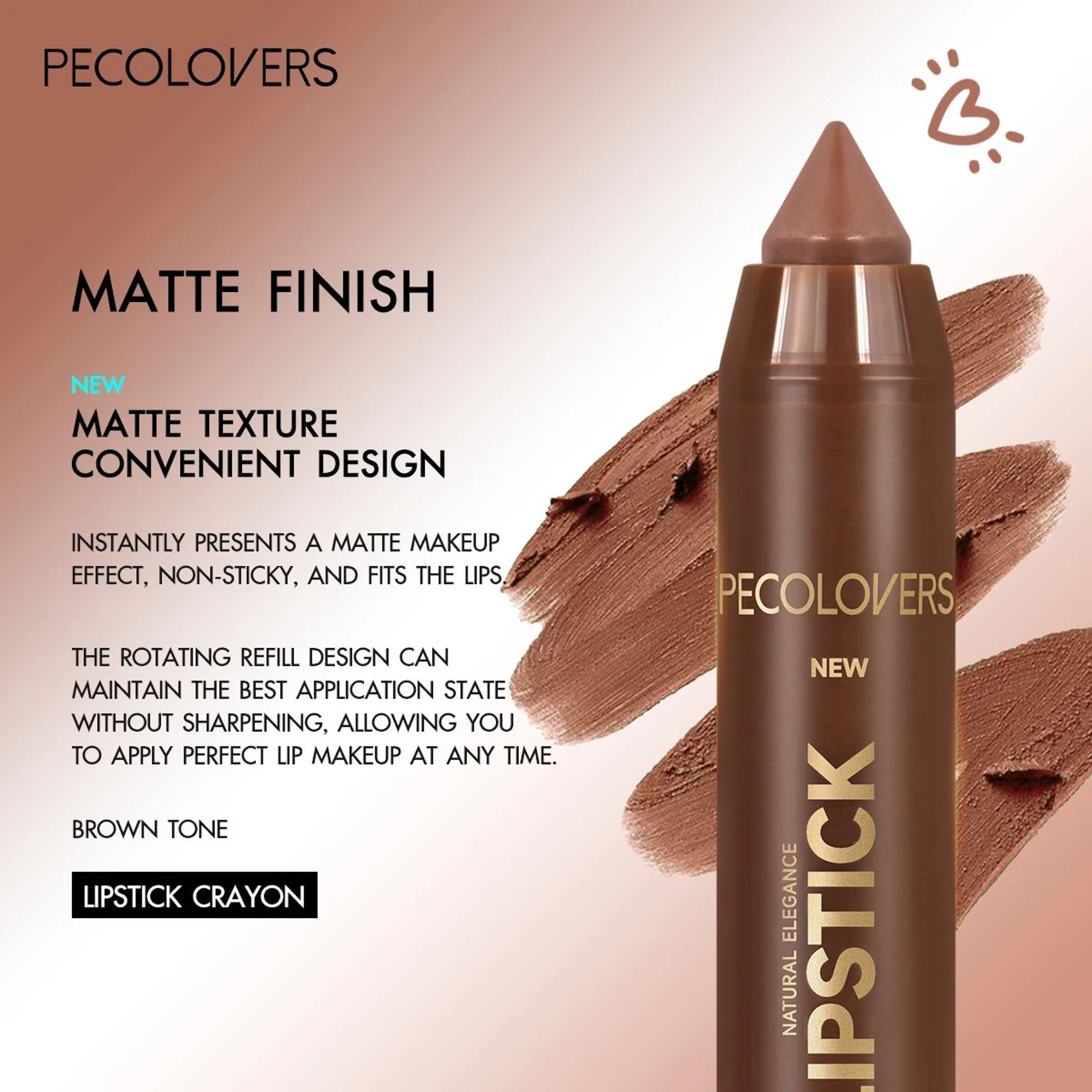Fine Tip Matte Lip Liner Pen  Soft Mist Lip Contour Crayon 2